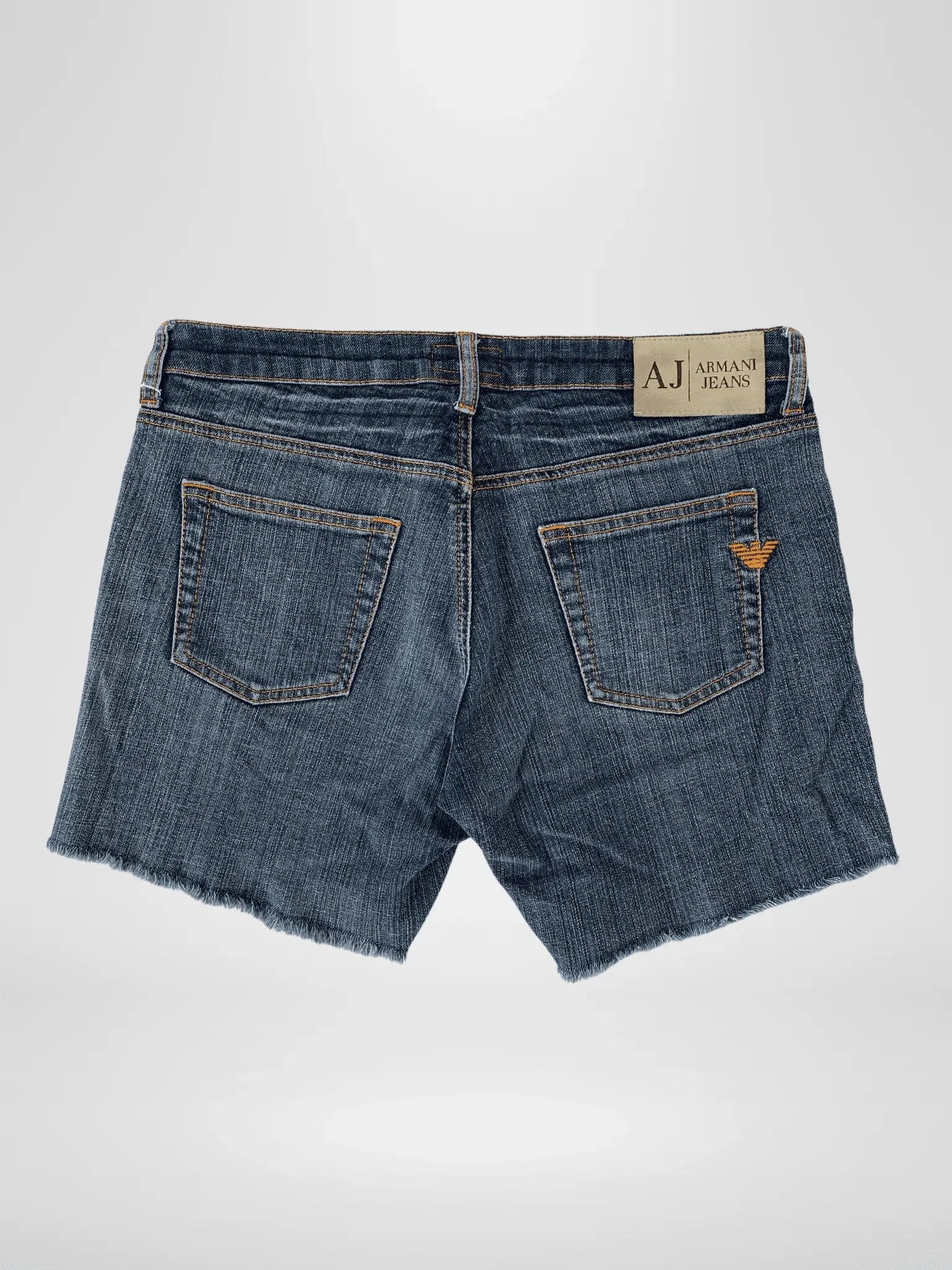 Armani Jeans AJ Indigo 006 Dark Wash Denim Shorts - Balagan Vintage Shorts 00s, armani, denim, jeans, Lana, shorts