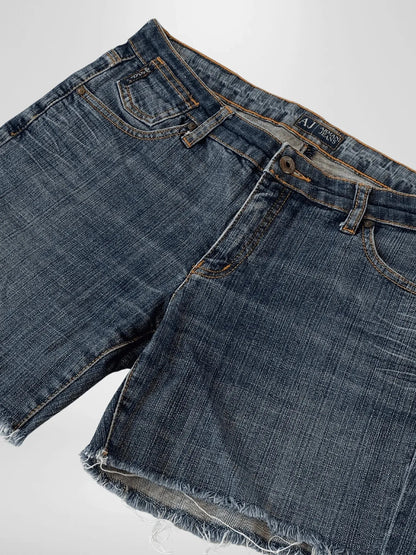 Armani Jeans AJ Indigo 006 Dark Wash Denim Shorts - Balagan Vintage Shorts 00s, armani, denim, jeans, Lana, shorts