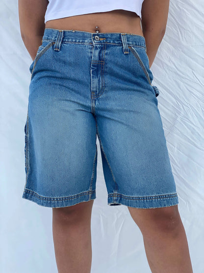 Authentic Jeans Wear Carpenter Style Denim Shorts Size L - Balagan Vintage Shorts 00s, 90s, denim, Dina, shorts