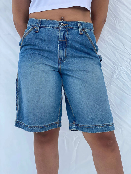 Authentic Jeans Wear Carpenter Style Denim Shorts Size L - Balagan Vintage Shorts 00s, 90s, denim, Dina, shorts