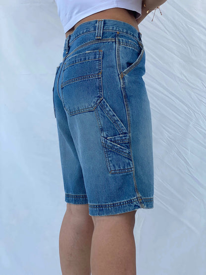 Authentic Jeans Wear Carpenter Style Denim Shorts Size L - Balagan Vintage Shorts 00s, 90s, denim, Dina, shorts