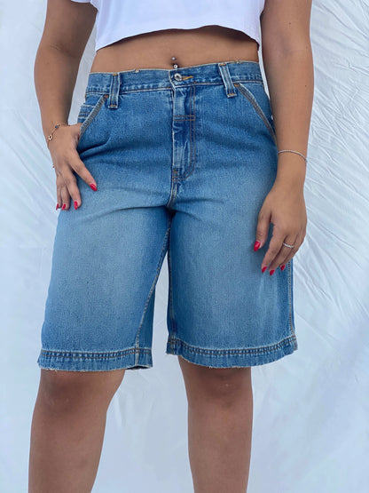 Authentic Jeans Wear Carpenter Style Denim Shorts Size L - Balagan Vintage Shorts 00s, 90s, denim, Dina, shorts