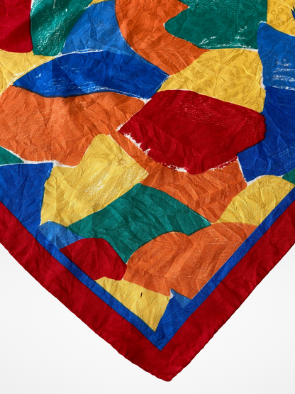 Beautiful Vibrant Abstract Design Square Shaped Scarf - Balagan Vintage Scarf 00s, multicolored, NEW IN, scarf, summer