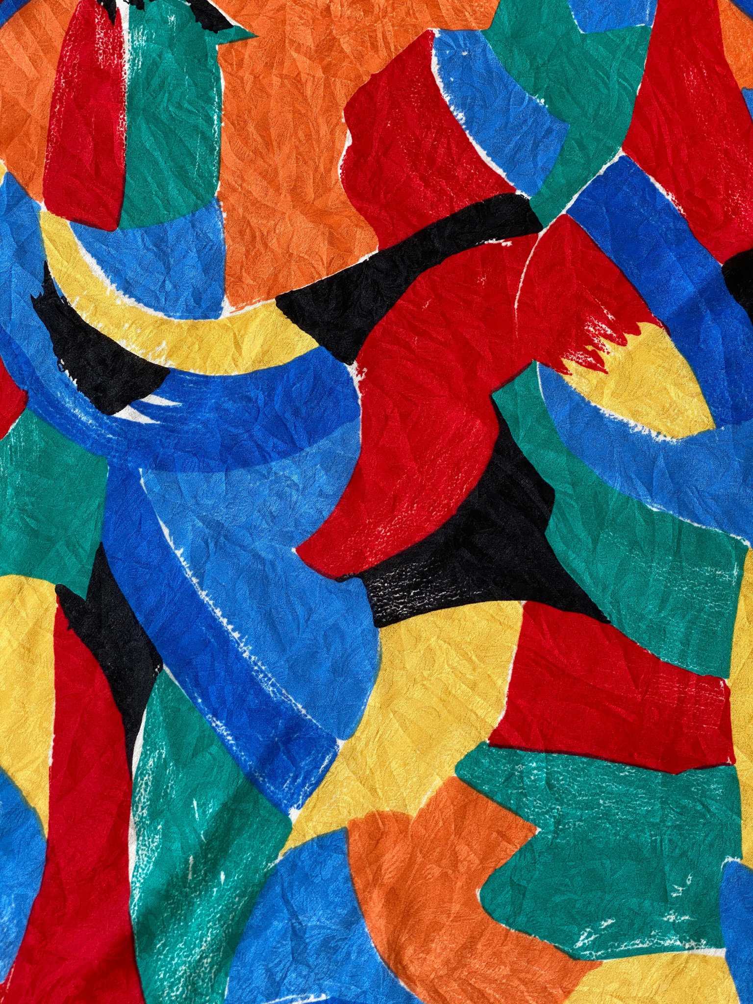 Beautiful Vibrant Abstract Design Square Shaped Scarf - Balagan Vintage Scarf 00s, multicolored, NEW IN, scarf, summer