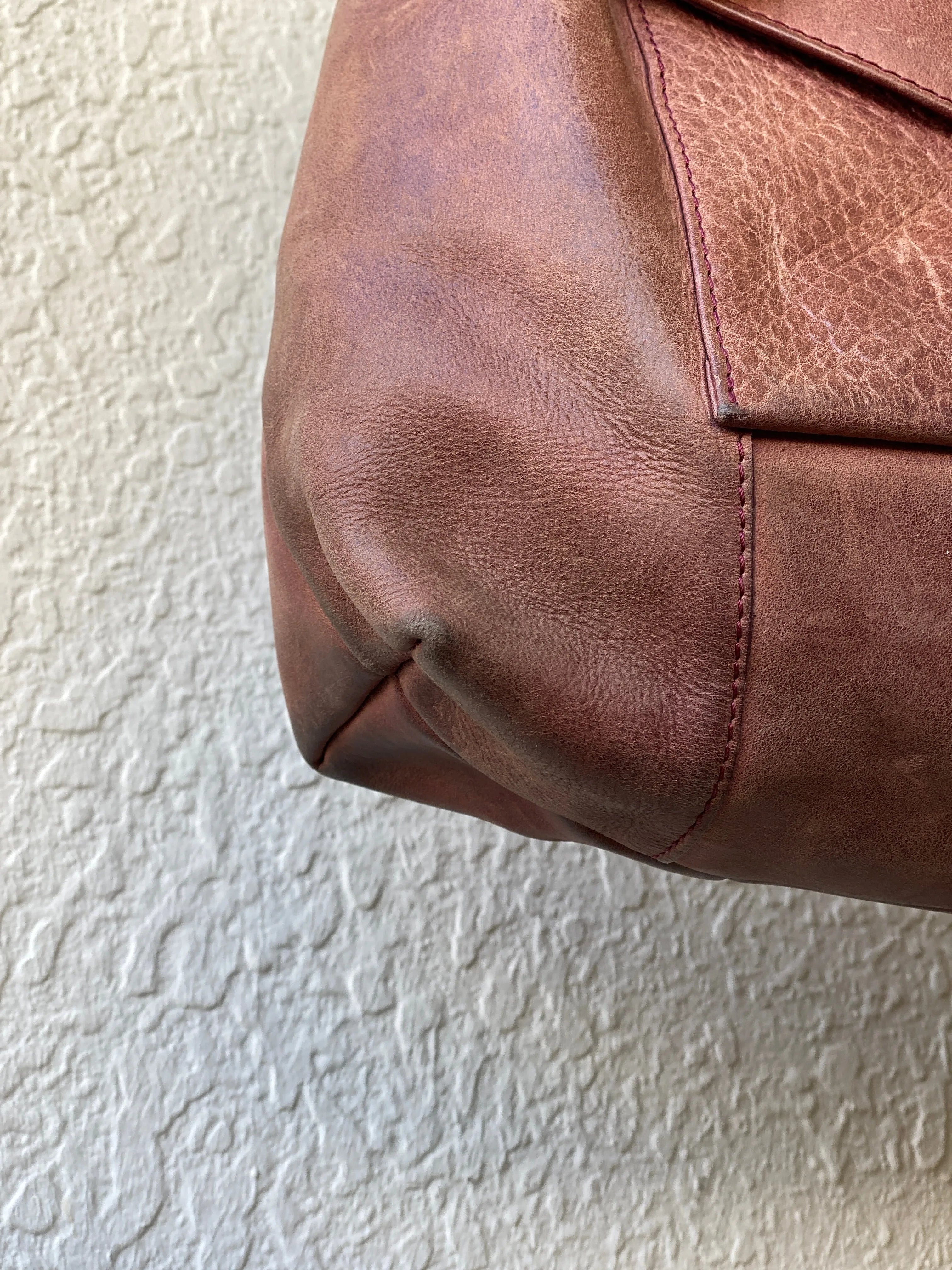 BURKELY Every Day Genuine Brown Leather Shoulder Bag - Balagan Vintage Handbags 90s, bag, brown leather, genuine leather, shoulder bag
