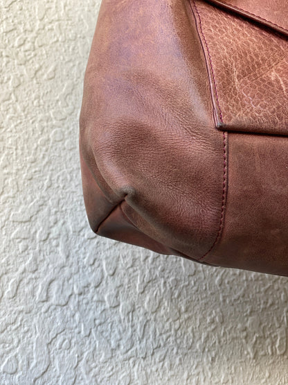 BURKELY Every Day Genuine Brown Leather Shoulder Bag - Balagan Vintage Handbags 90s, bag, brown leather, genuine leather, shoulder bag