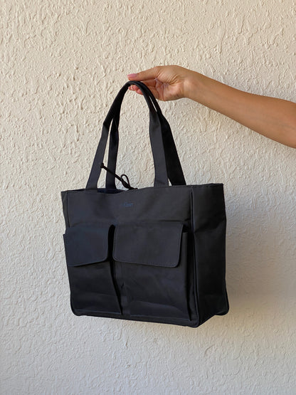 Calvin Klein Collection Shoulder Bag Black Canvas Laptop Tote Bag - Balagan Vintage Shoulder Bag 00s, 90s, bag, handbag, shoulder bag, Y2K, zebra, zebra print