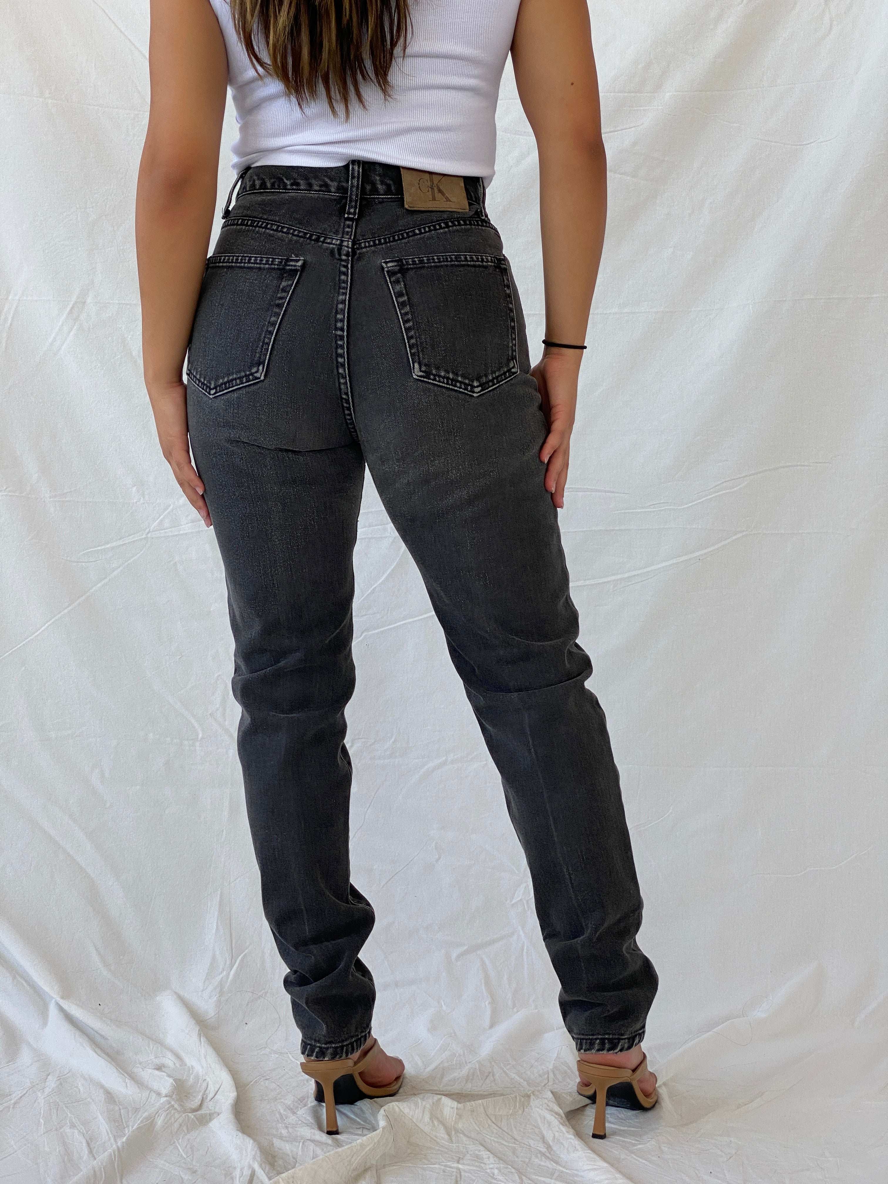 Calvin Klein Washed Black Jeans - 36EUR - Balagan Vintage Jeans 00s, denim, jeans, Lana