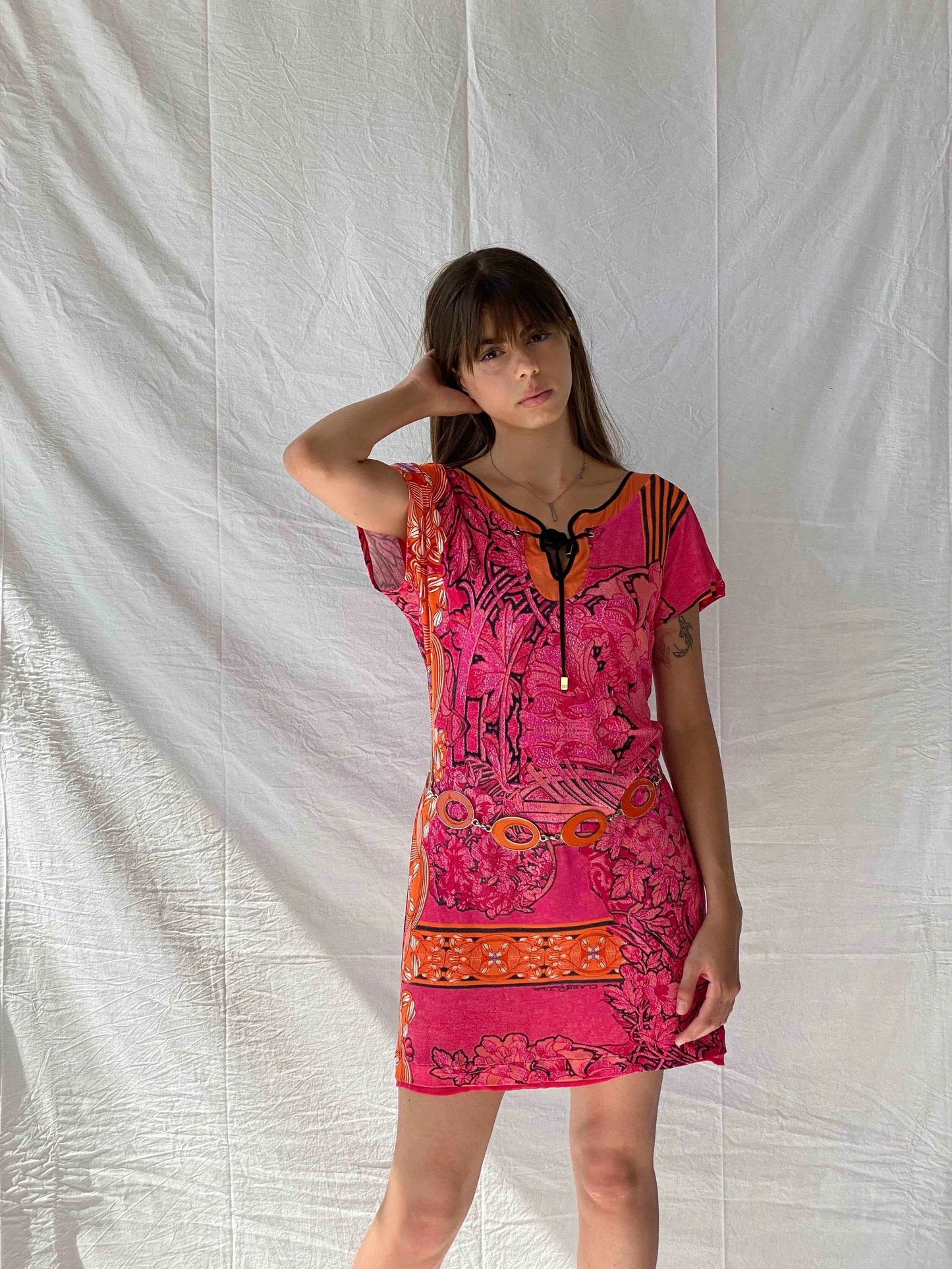 Class Roberto Cavalli Shirt Dress - Balagan Vintage Midi Dress 00s, 90s, dress, midi dress, Mira