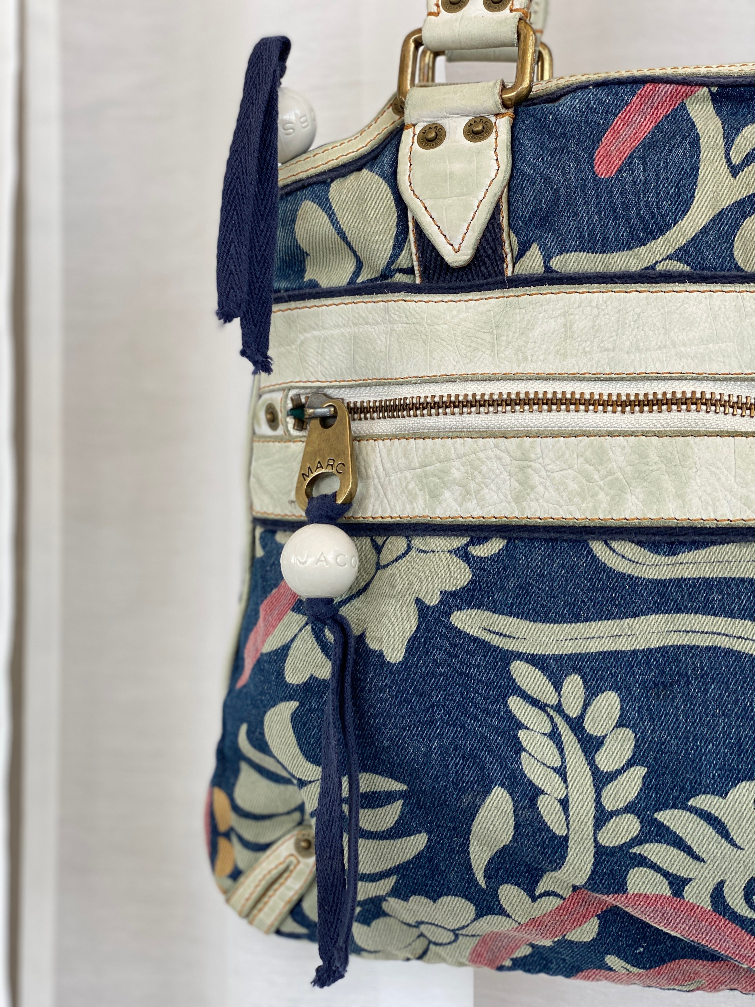 Dead Stock Vintage Marc Jacob‘s Denim Print Handbag With Tags - Balagan Vintage Handbags 00s, 90s, bag, consignment, NEW IN, Rand, shoulder bag, Y2K