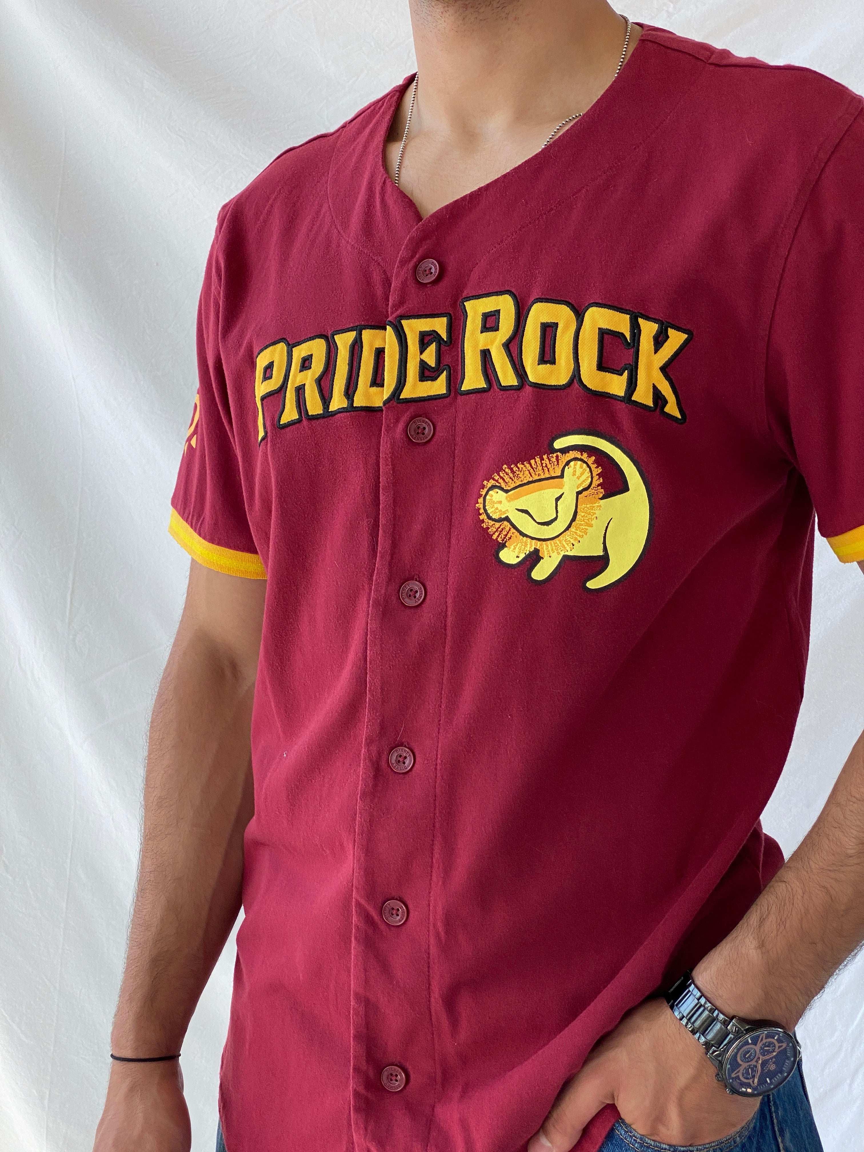 Disney The Lion King Pride Rock Mufasa Baseball Jersey - L - Balagan Vintage Half Sleeve Top 90s, Jersey, men top, Ramez, striped, striped shirt