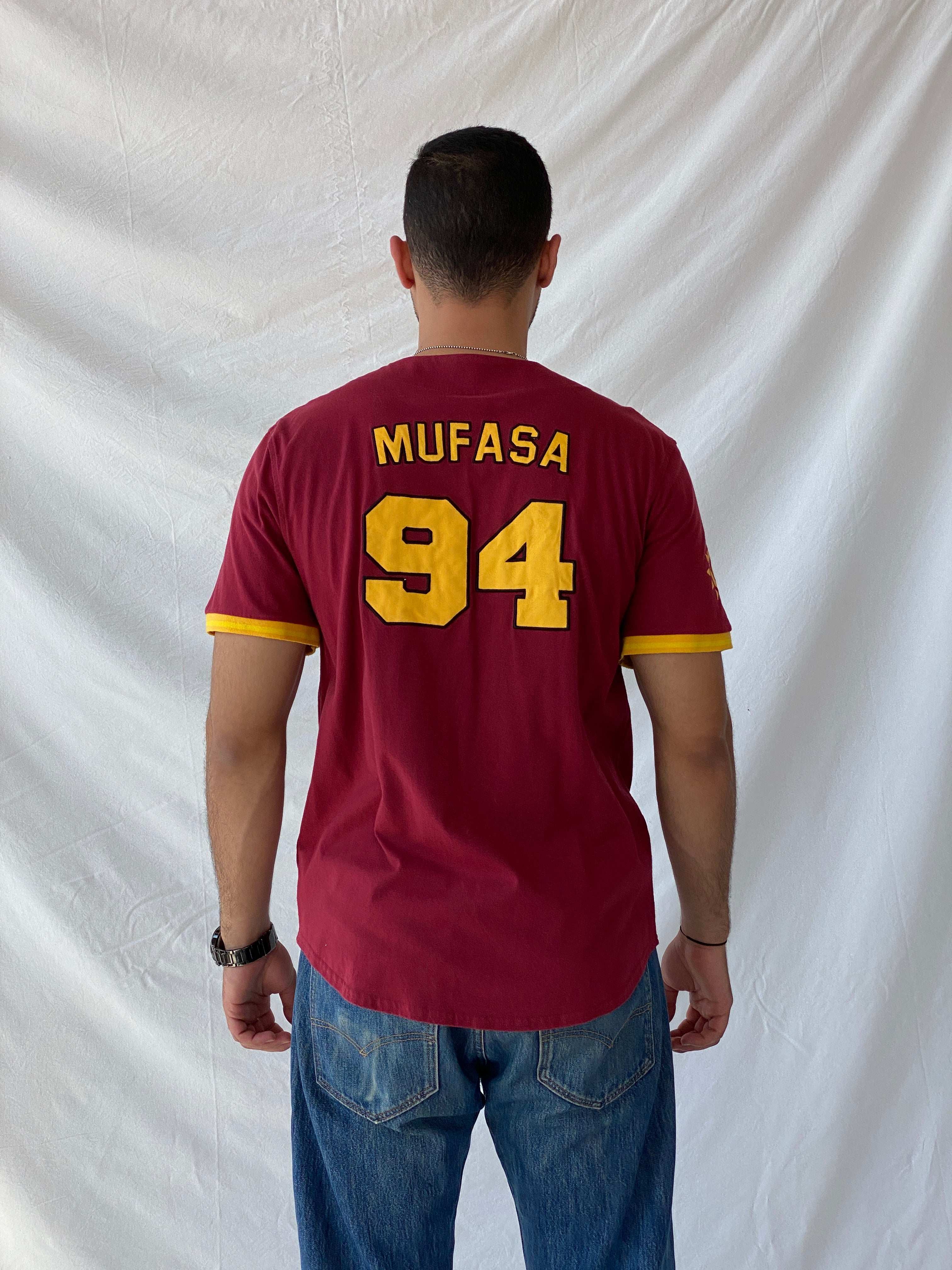 Disney The Lion King Pride Rock Mufasa Baseball Jersey - L - Balagan Vintage Half Sleeve Top 90s, Jersey, men top, Ramez, striped, striped shirt