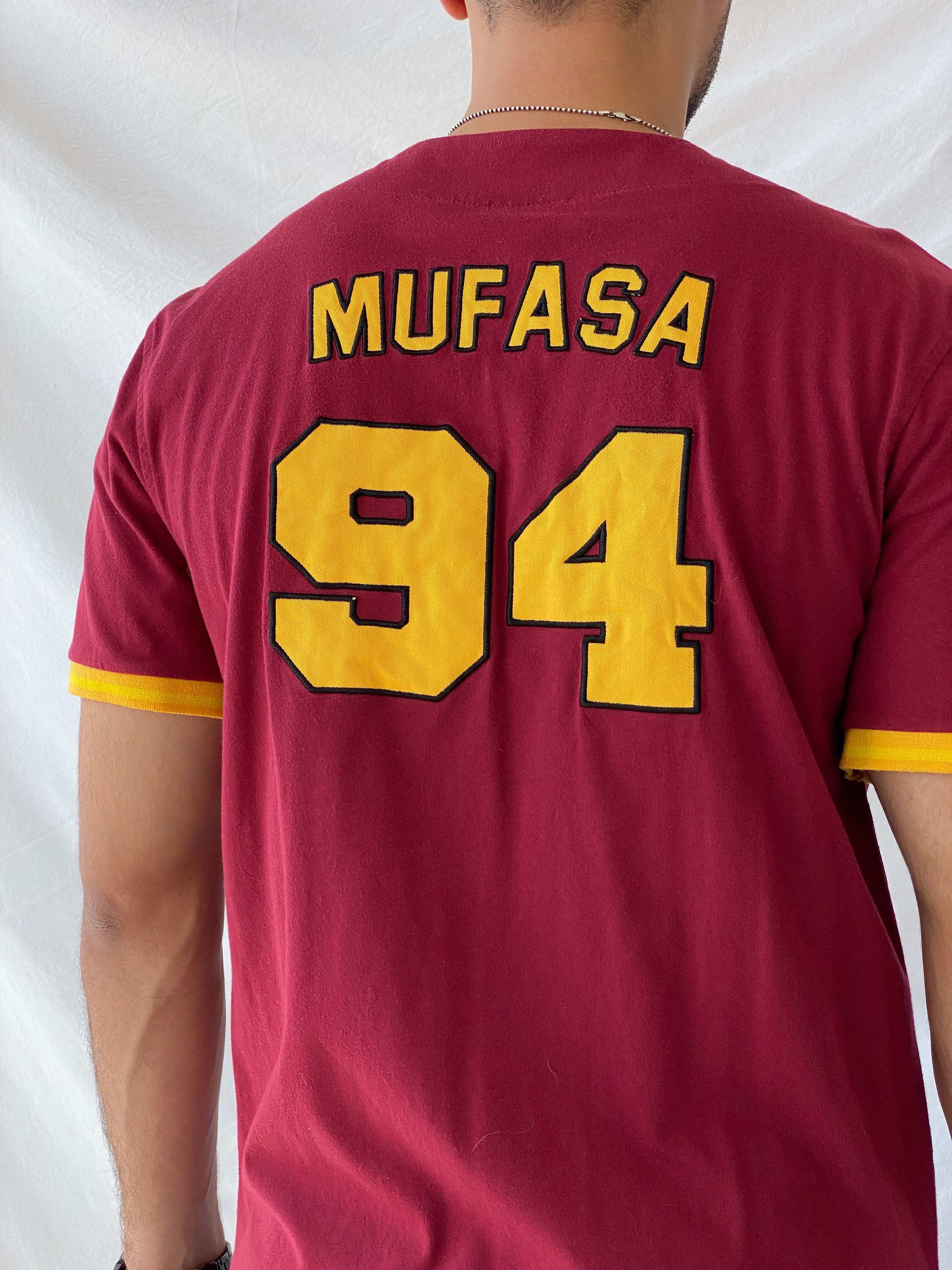 Disney The Lion King Pride Rock Mufasa Baseball Jersey - L - Balagan Vintage Half Sleeve Top 90s, Jersey, men top, Ramez, striped, striped shirt