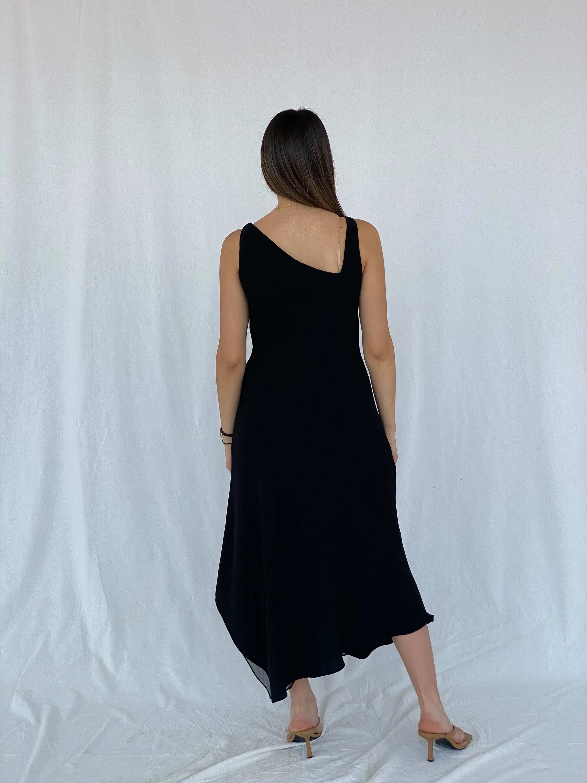 Elegant Vintage Jones New York Black Dress - Size M - Balagan Vintage Midi Dress 90s, dress, Juana, midi dress