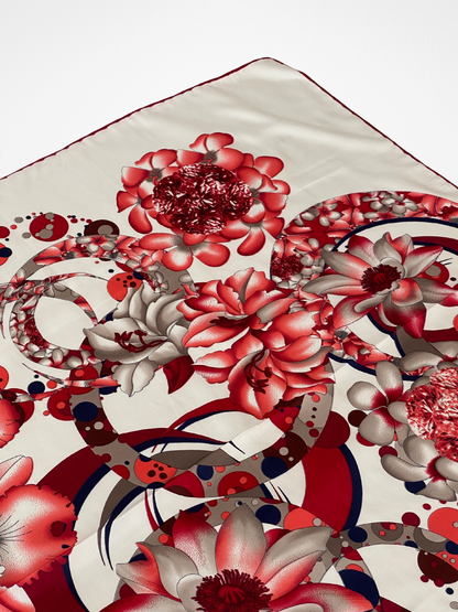 Elegant Zemmira Floral & Abstract Design Square Scarf - Balagan Vintage Scarf 00s, multicolored, NEW IN, scarf, summer