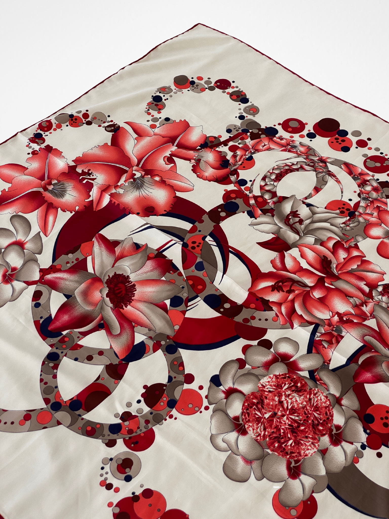 Elegant Zemmira Floral & Abstract Design Square Scarf - Balagan Vintage Scarf 00s, multicolored, NEW IN, scarf, summer