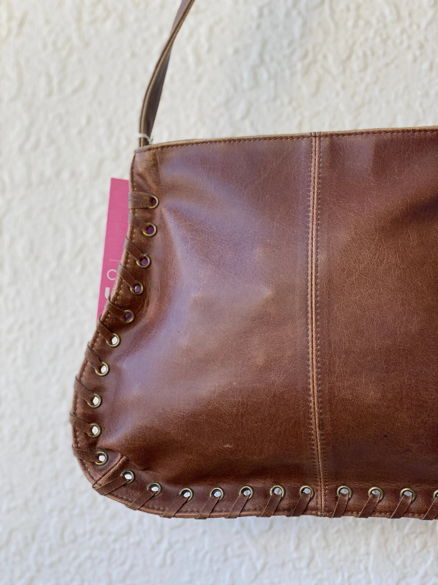Fiorelli Tan Brown Faux Leather Shoulder Bag - Balagan Vintage Handbags 90s, bag, brown leather, genuine leather, shoulder bag