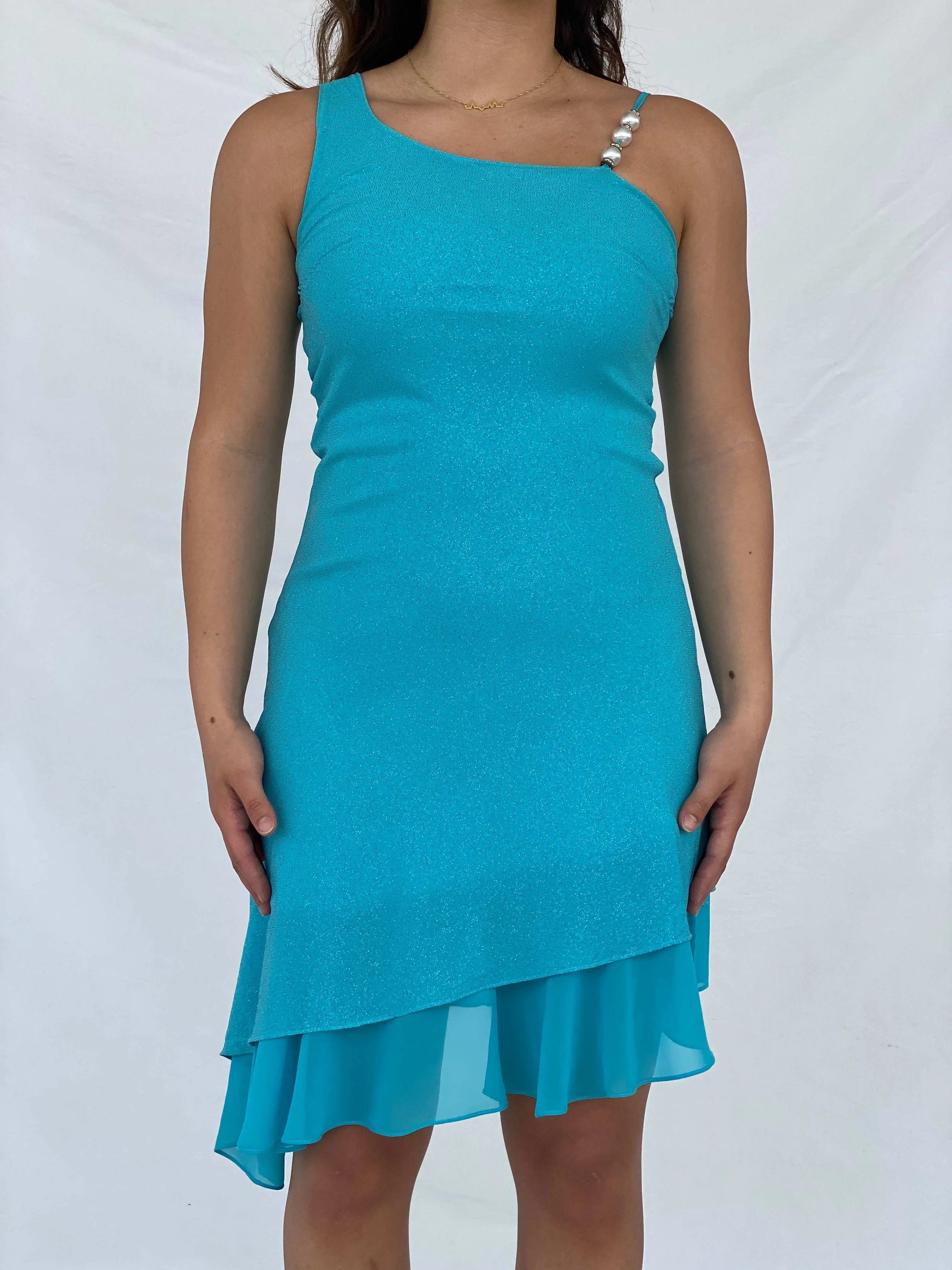 Gorgeous Shimmery Y2K Midi Dress - Size M - Balagan Vintage Midi Dress 00s, Lana, midi dress, summer