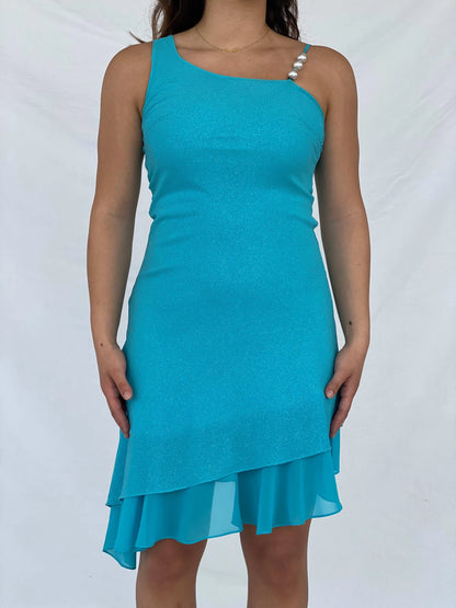 Gorgeous Shimmery Y2K Midi Dress - Size M - Balagan Vintage Midi Dress 00s, Lana, midi dress, summer