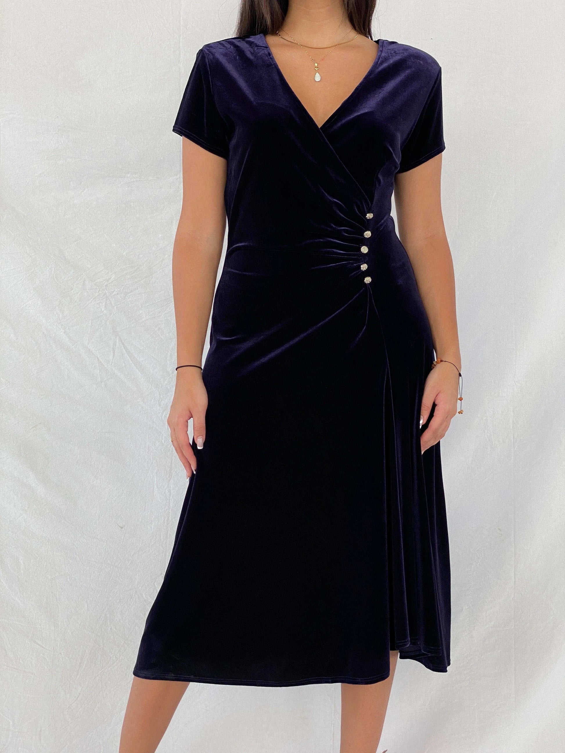 Gorgeous SIGNATURE By Robbie Bee Dress - Balagan Vintage Velvet Dress 00s, 90s, midi dress, Rama