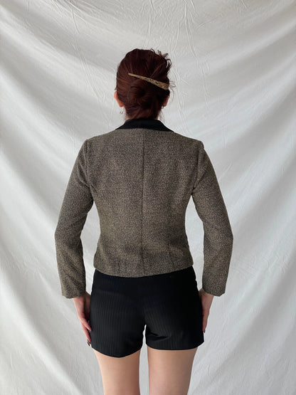 Gorgeous Vintage Dani Max Petite Gray Tweed Fitted Women’s Blazer - M - Balagan Vintage Blazer 00s, Ayah, blazer, Coats&Jackets, full sleeve blazer, striped, tweed blazer, Women's Blazers
