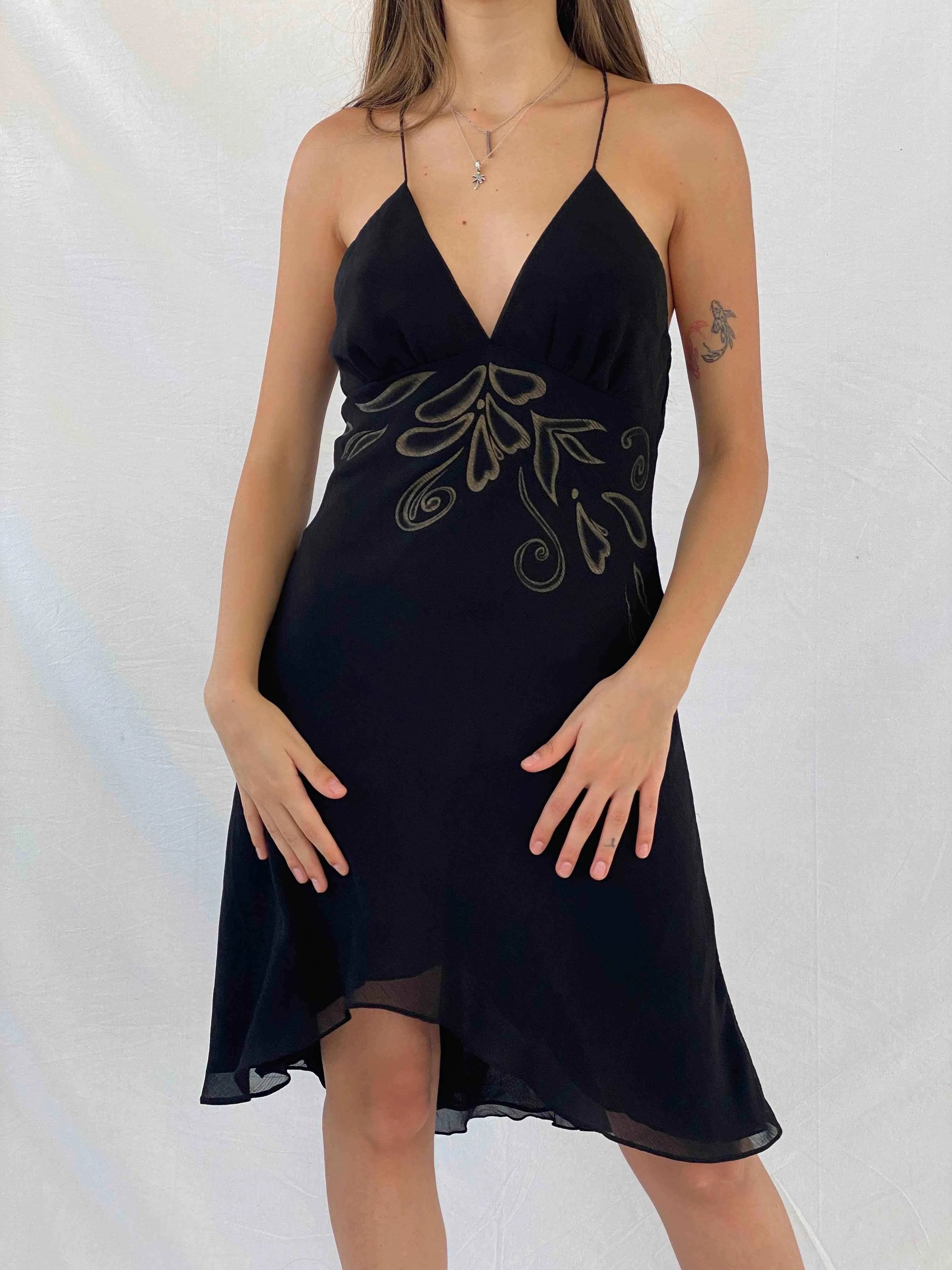 Gorgeous Wish Halter Dress - Balagan Vintage Midi Dress 00s, 90s, black dress, Deals, midi dress, Mira, Wedding Guest