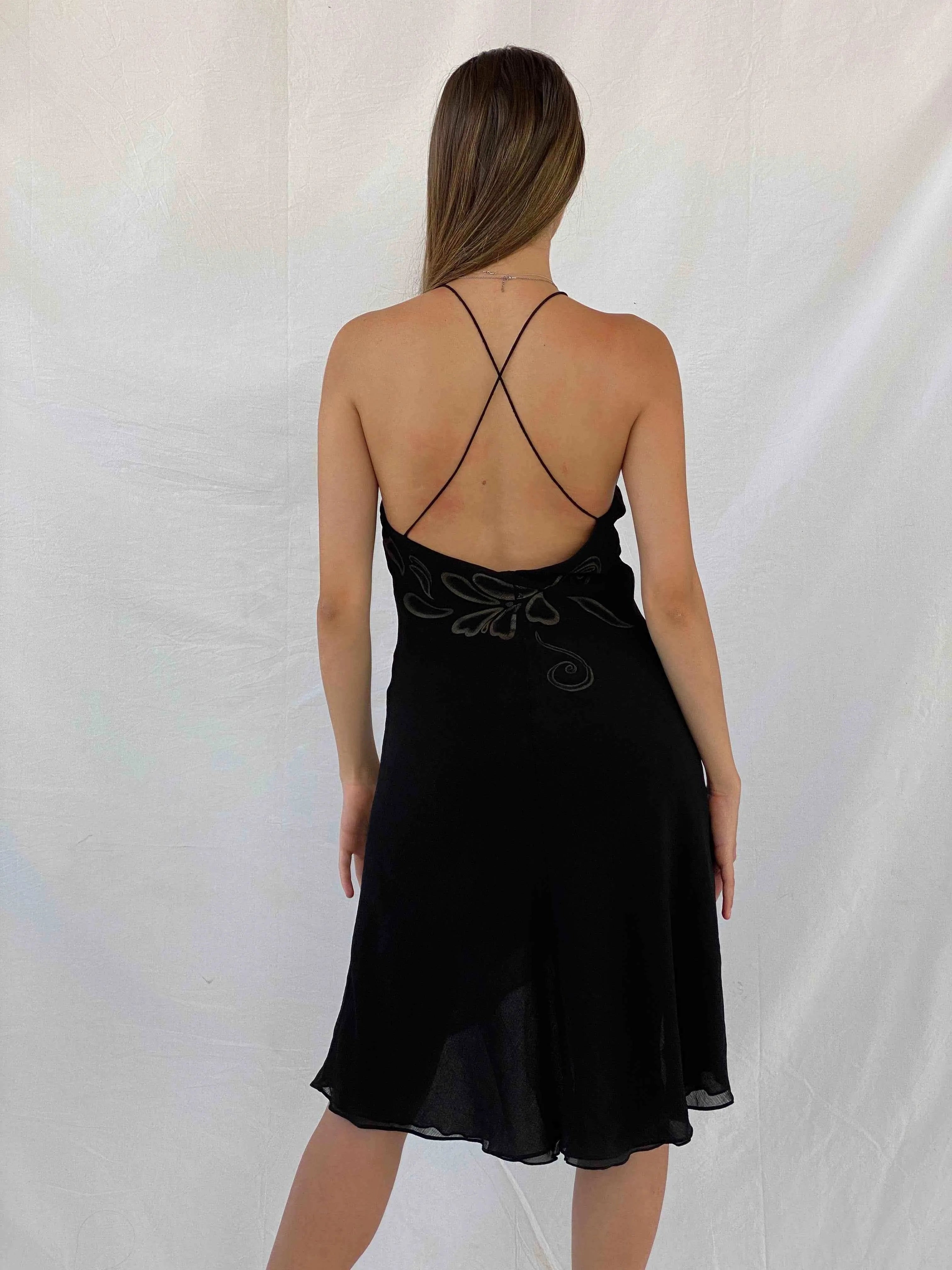 Gorgeous Wish Halter Dress - Balagan Vintage Midi Dress 00s, 90s, black dress, Deals, midi dress, Mira, Wedding Guest