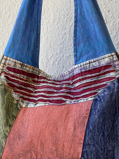 Hippie Hobo Bohemian Multi-colored Patchwork Cotton Shoulder Bag - Balagan Vintage Shoulder Bag 00s, 90s, bag, Boho, NEW IN, shoulder bag, Y2K