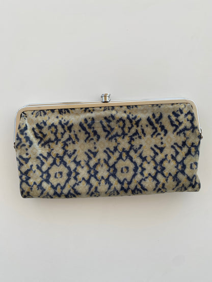 Hobo Blue & Tan Genuine Leather Clutch Wallet - Balagan Vintage Clutch 00s, 90s, bag, consignment, NEW IN, Rand, shoulder bag, Y2K