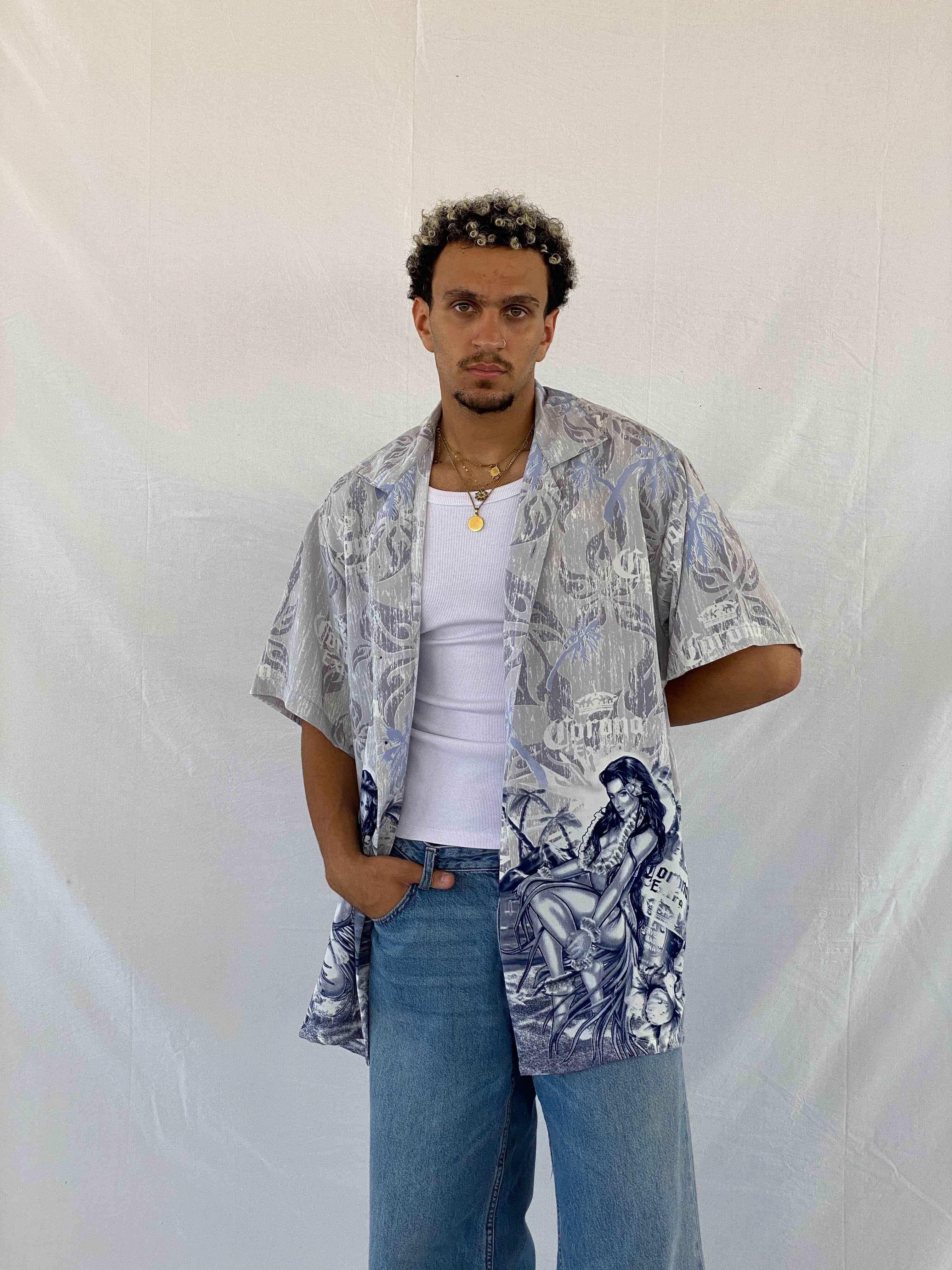 Corona Beer Hawaiian Shirt - Balagan Vintage Half Sleeve Shirt 00s, 90s, Abdullah, half sleeve shirt
