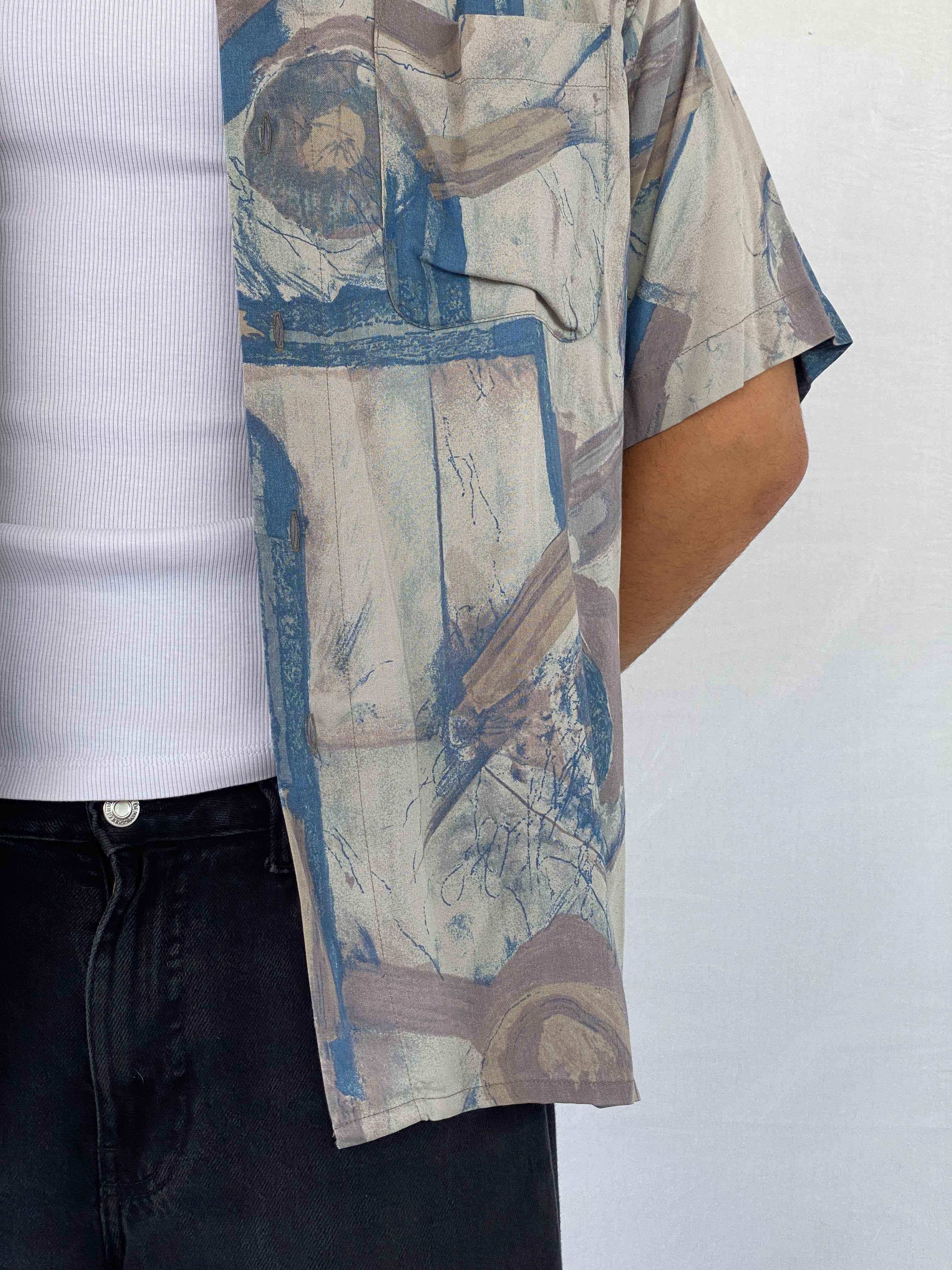 Marks & Spencer Printed Shirt - Balagan Vintage Half Sleeve Shirt 00s, 90s, Abdullah, half sleeve shirt, men, NEW IN