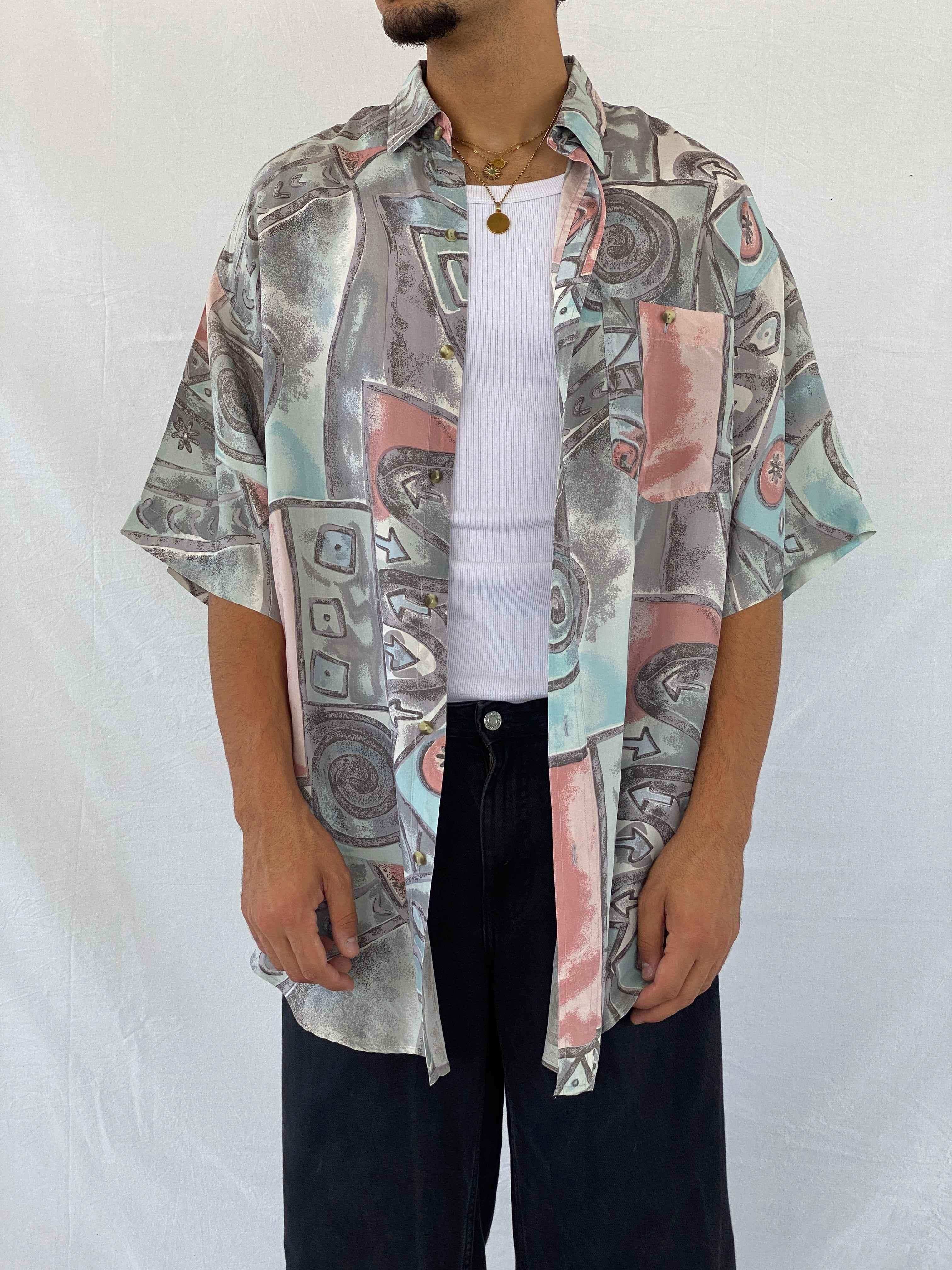 Vintage Ruok Silk Shirt - Balagan Vintage Half Sleeve Shirt 00s, 90s, Abdullah, half sleeve shirt, men, NEW IN