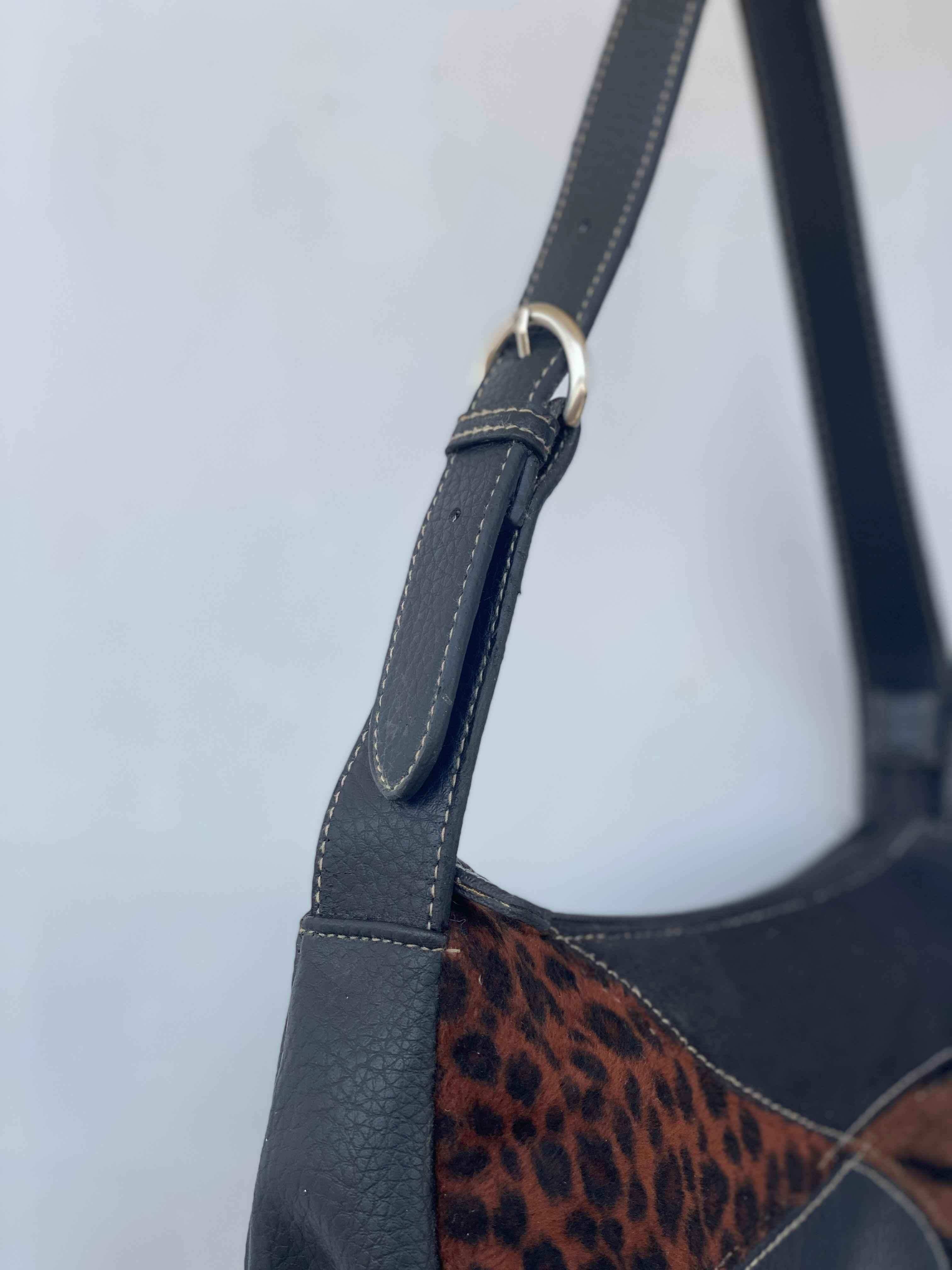 Animal Print Patchwork Shoulder Bag - Balagan Vintage Bags bag, beaded bag, handbag, mini handbag