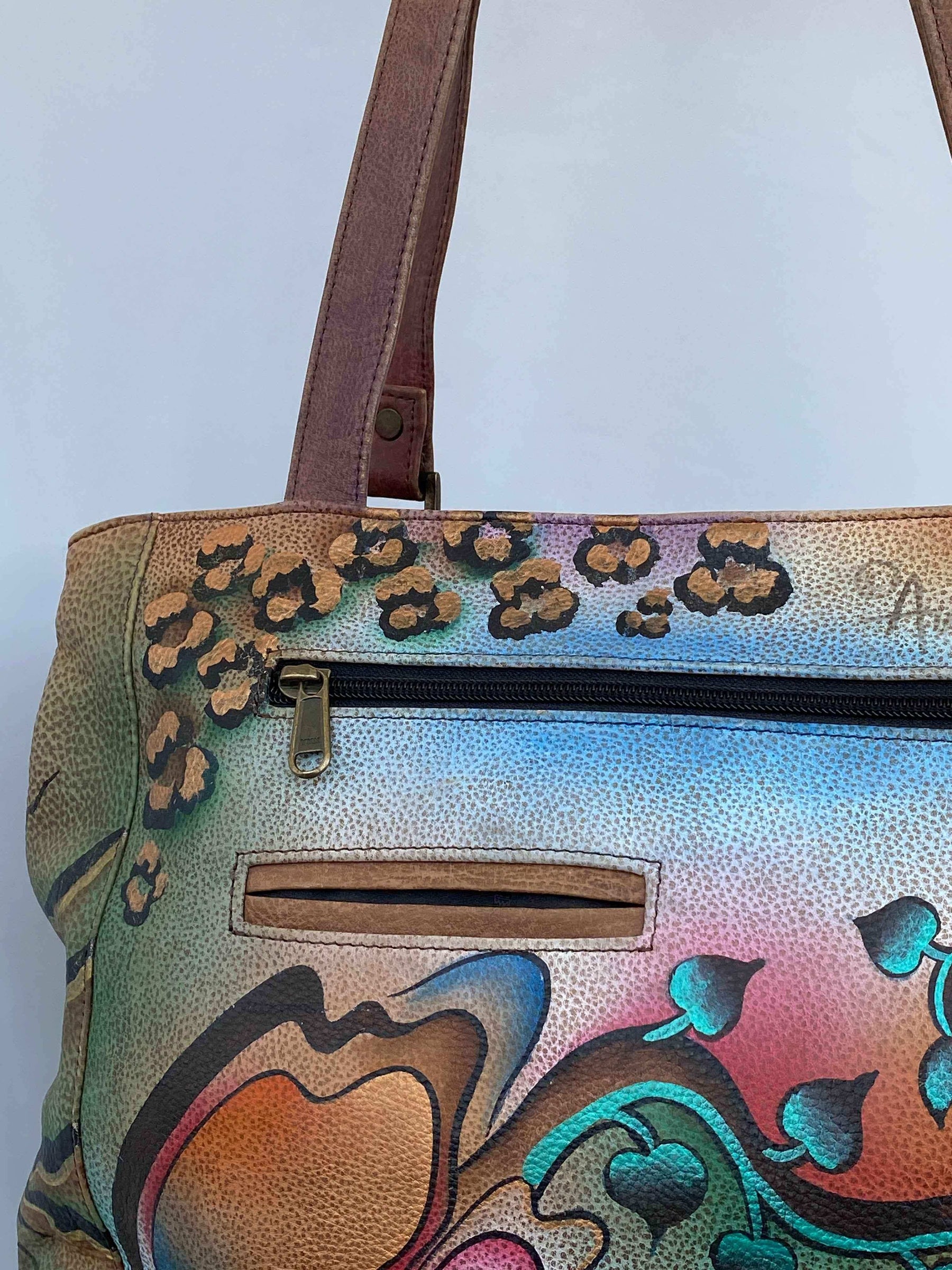 Hand Painted Handbag, Hand Painted Bag, Shoulder Bag