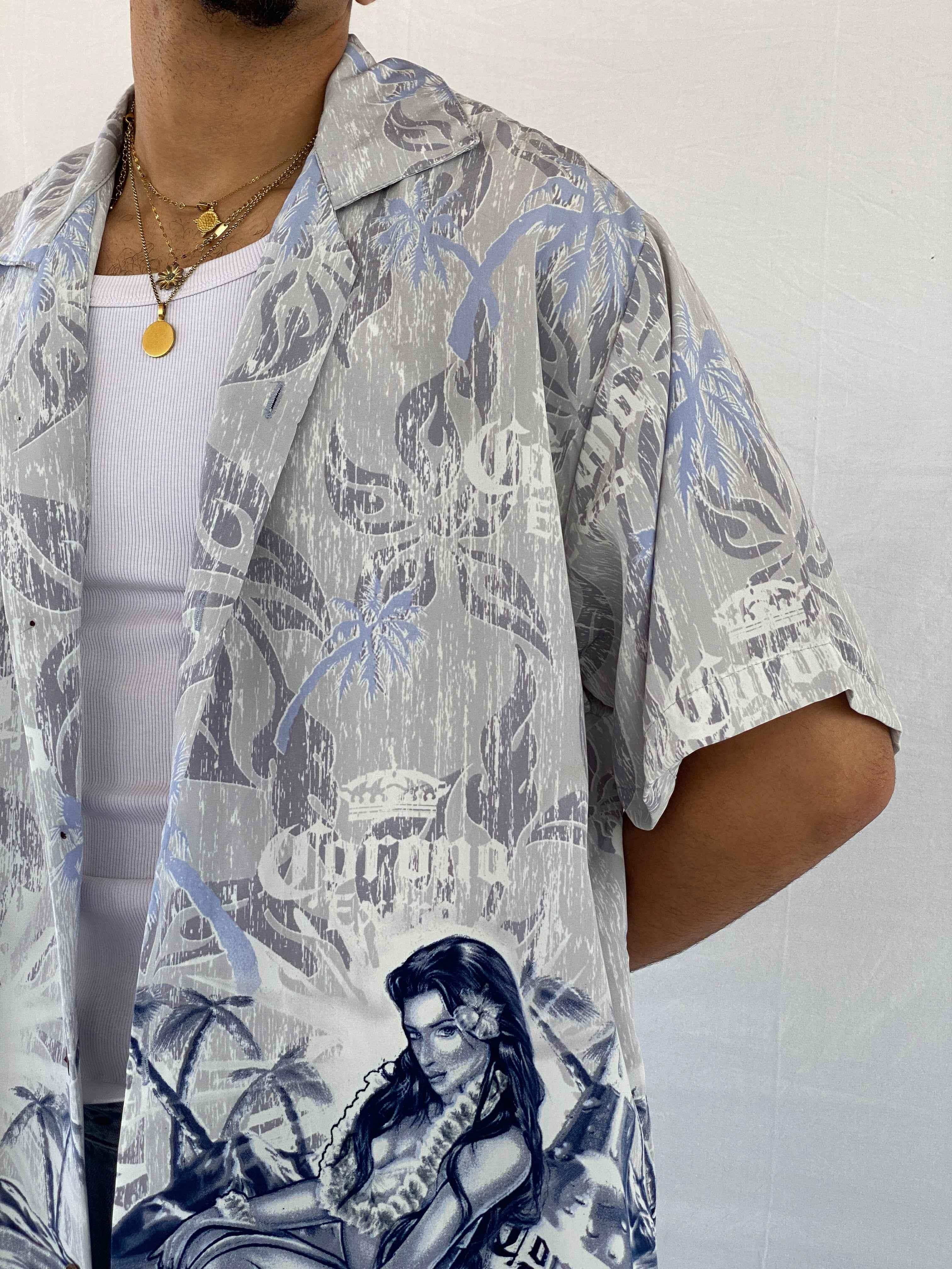 Corona Beer Hawaiian Shirt - Balagan Vintage Half Sleeve Shirt 00s, 90s, Abdullah, half sleeve shirt