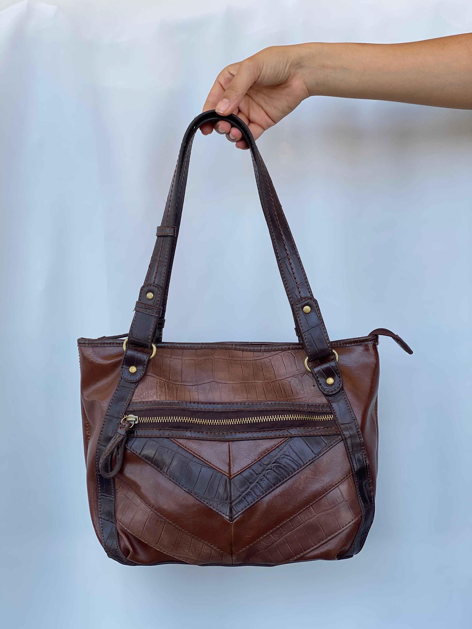 Vintage Handmade Leather Bag - Balagan Vintage