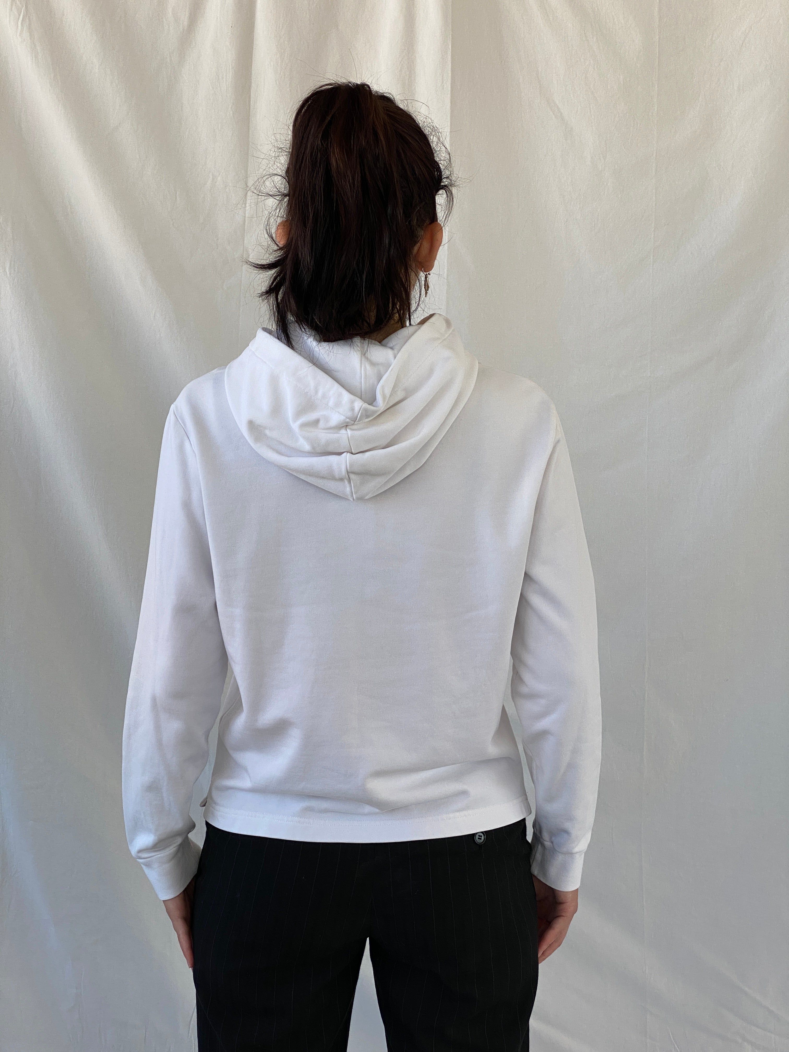 Kenzo Paris White Tiger Head Embroidered Hoodie Sweatshirt - S - Balagan Vintage Sweater 00s, Ayah, consignment, cotton, Hala, kenzo, winter, women top