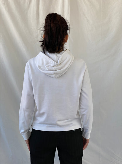 Kenzo Paris White Tiger Head Embroidered Hoodie Sweatshirt - S - Balagan Vintage Sweater 00s, Ayah, consignment, cotton, Hala, kenzo, winter, women top