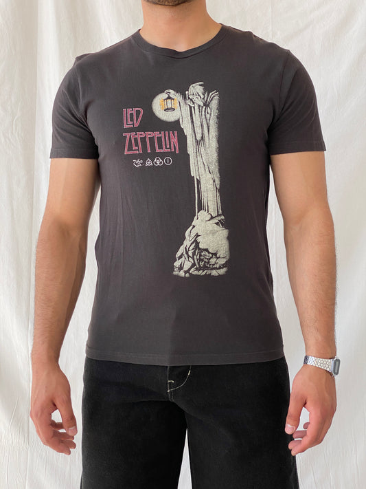 Led Zeppelin Zoso The Hermit by Cotton On Band T-shirt - M - Balagan Vintage Half Sleeve Top 90s, men top, Ramez, summer