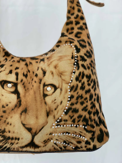 Leopard Y2K Animal Print Shoulder Bag - Balagan Vintage Bags 00s, shoulder bag, Y2K