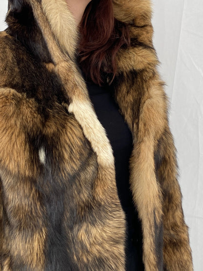Luxurious Vintage Gaewolf Exclusive Real Fur Heavy Hooded Jacket - M - Balagan Vintage Coat 00s, Ayah, coat, Coats&Jackets, Deals, fur jacket, rare find, rare vintage, silk, vintage coat, winter
