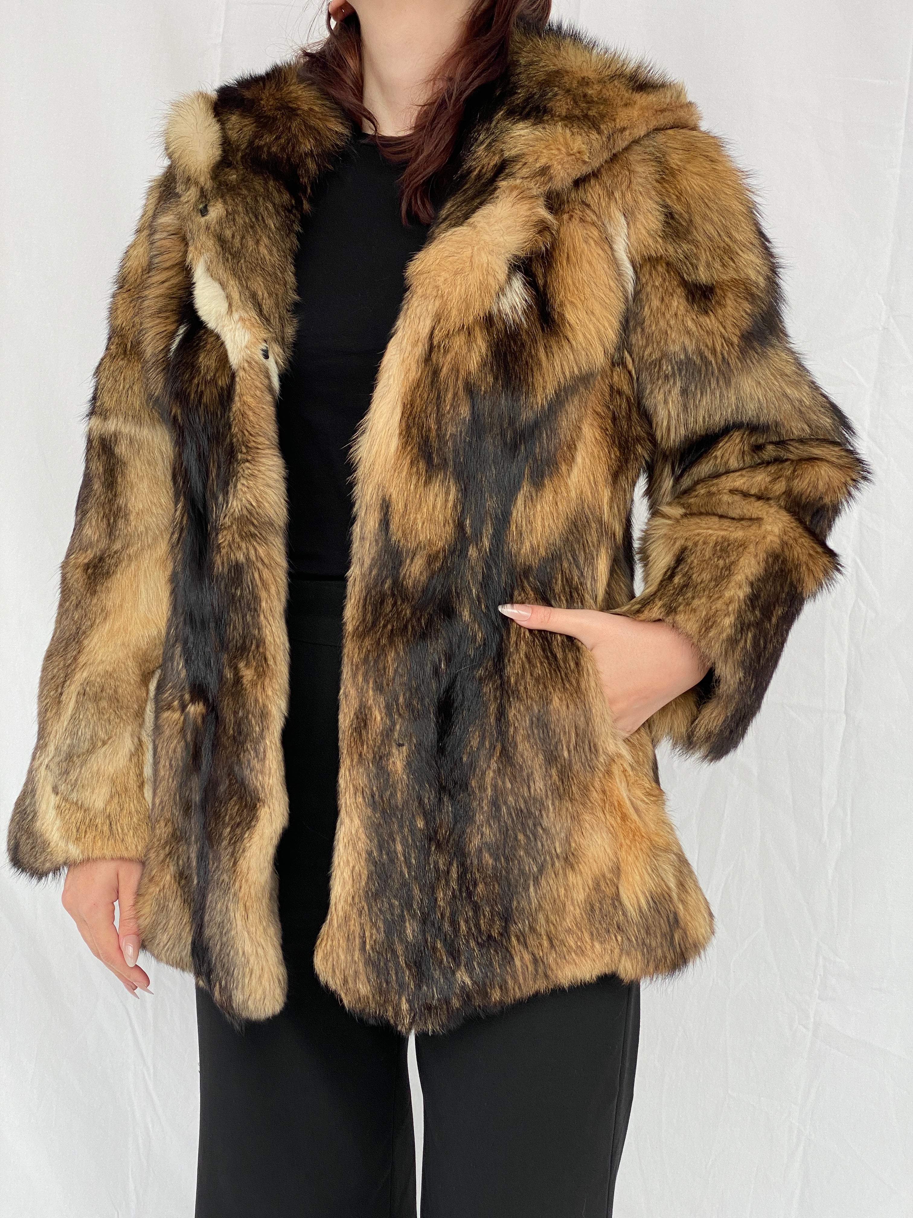 Luxurious Vintage Gaewolf Exclusive Real Fur Heavy Hooded Jacket - M - Balagan Vintage Coat 00s, Ayah, coat, fur jacket, rare find, rare vintage, silk, vintage coat, winter