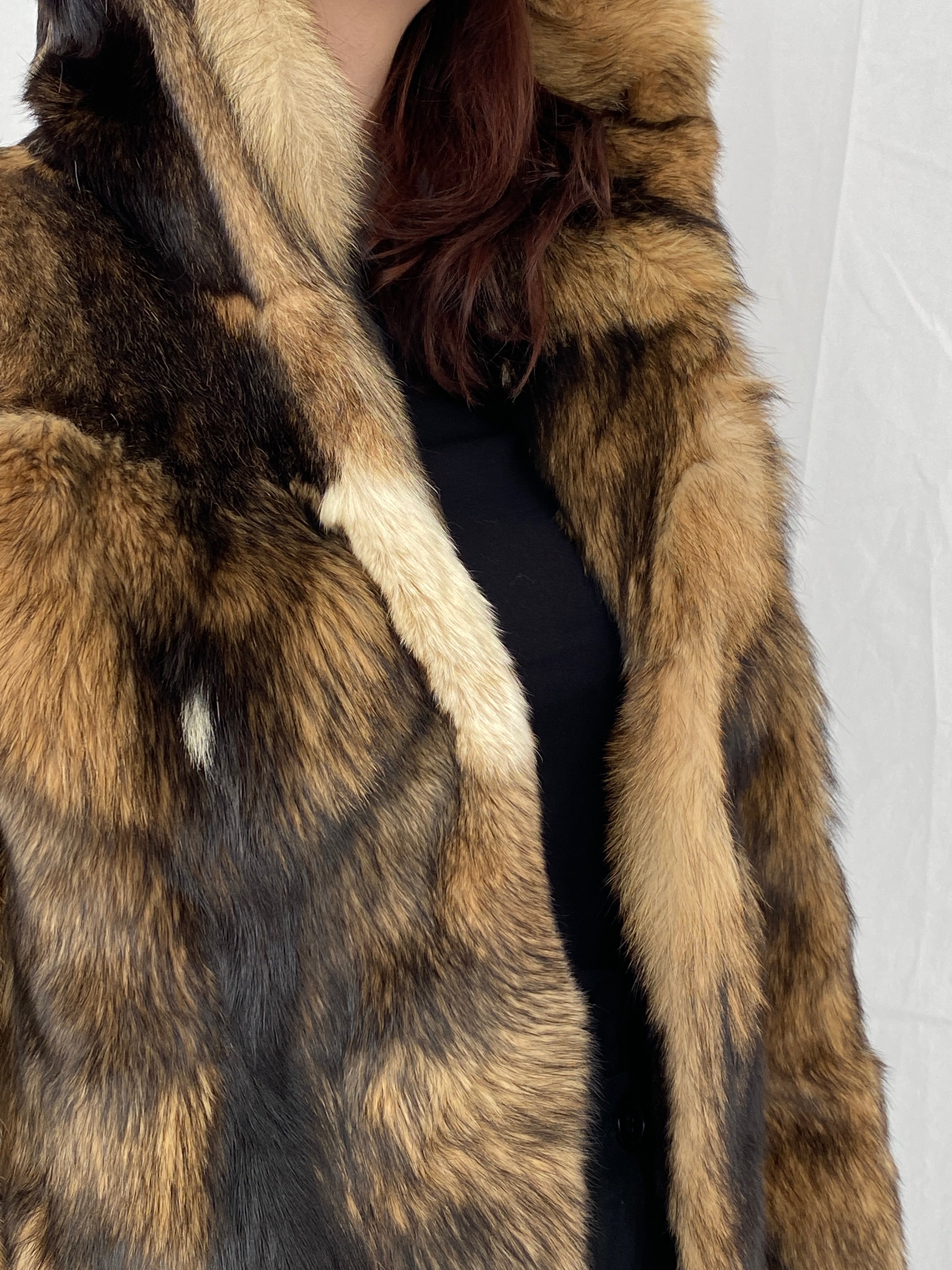 Luxurious Vintage Gaewolf Exclusive Real Fur Heavy Hooded Jacket - M - Balagan Vintage Coat 00s, Ayah, coat, fur jacket, rare find, rare vintage, silk, vintage coat, winter