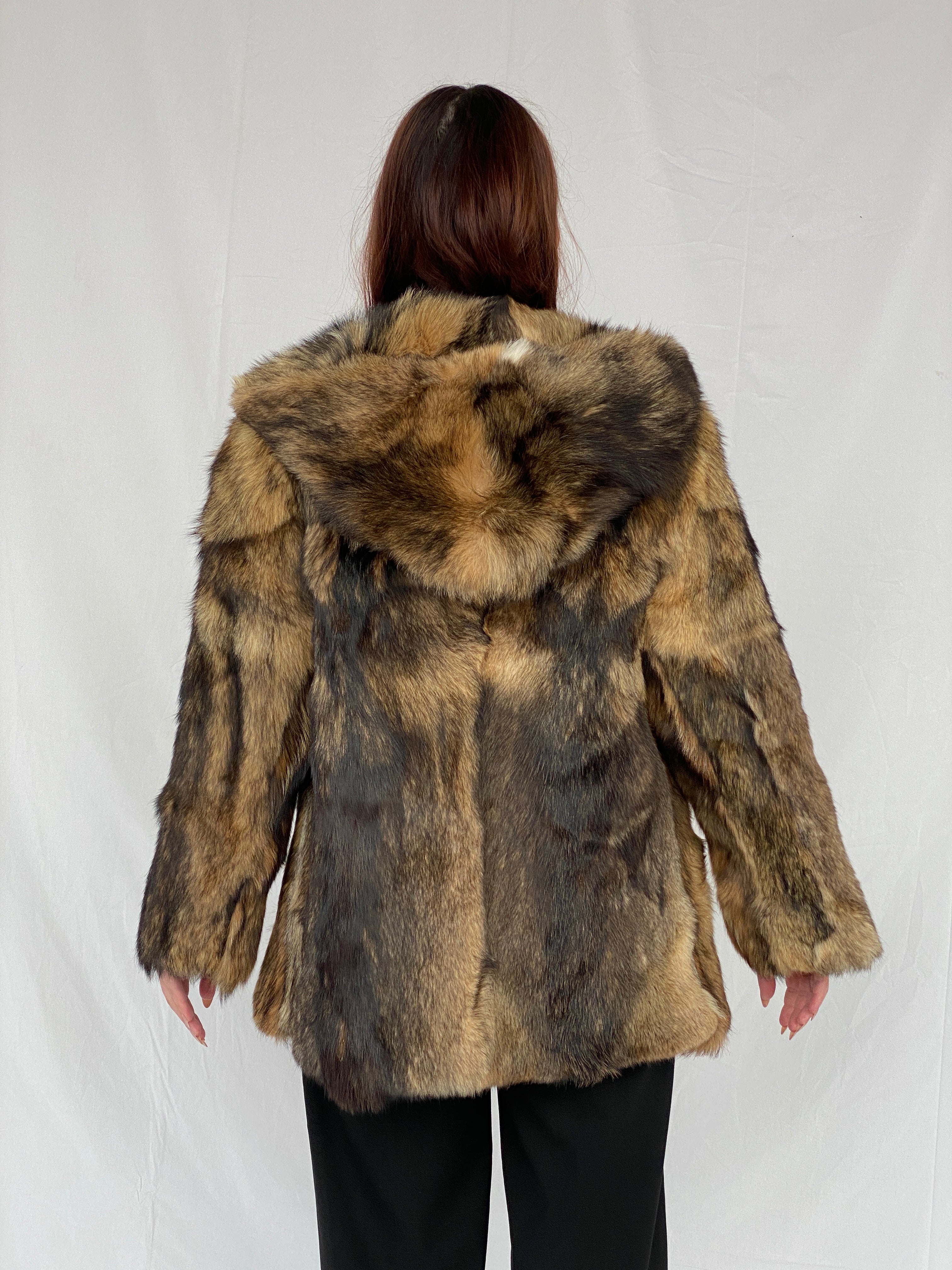 Luxurious Vintage Gaewolf Exclusive Real Fur Heavy Hooded Jacket - M - Balagan Vintage Coat 00s, Ayah, coat, fur jacket, rare find, rare vintage, silk, vintage coat, winter