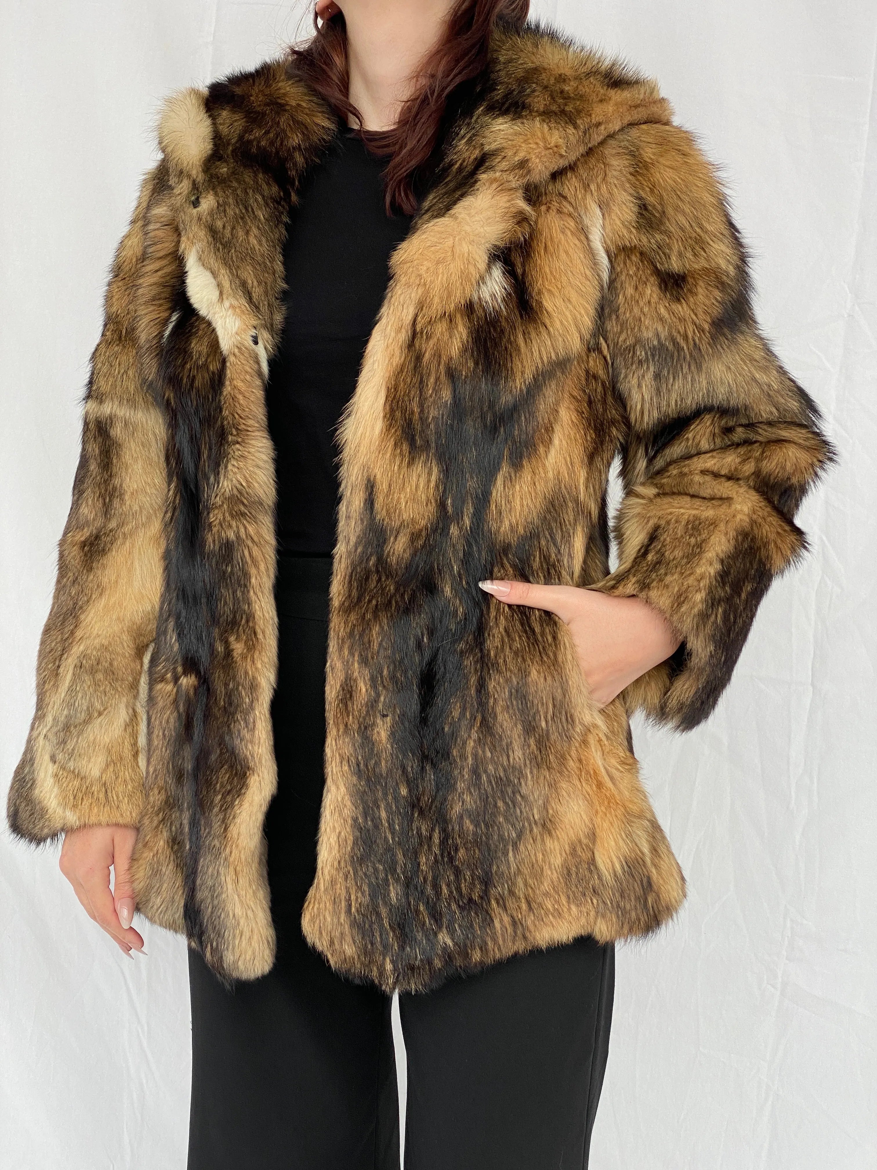 Luxurious Vintage Gaewolf Exclusive Real Fur Heavy Hooded Jacket