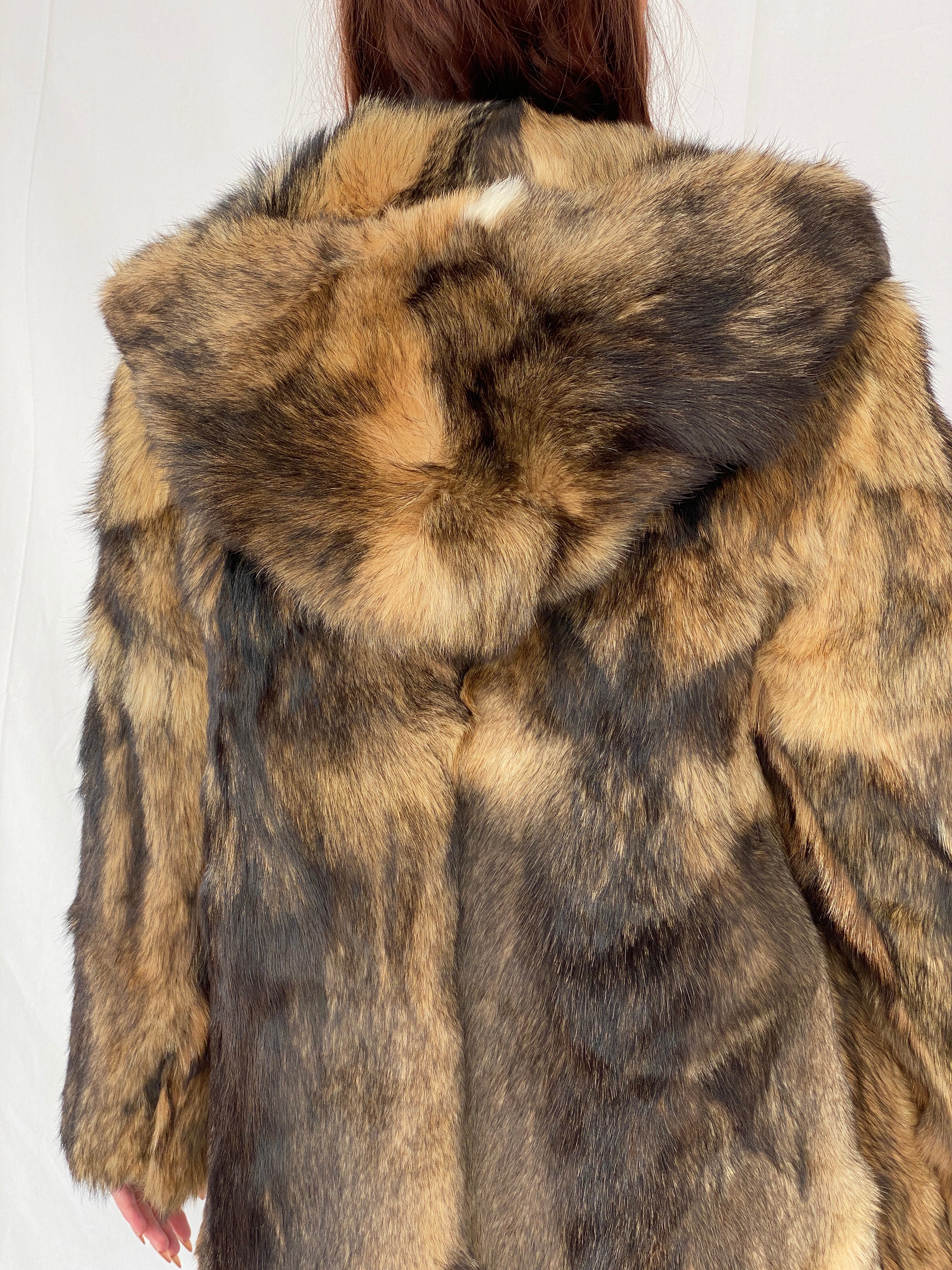 Luxurious Vintage Gaewolf Exclusive Real Fur Heavy Hooded Jacket - M - Balagan Vintage Coat 00s, Ayah, coat, fur jacket, rare find, rare vintage, silk, vintage coat, winter