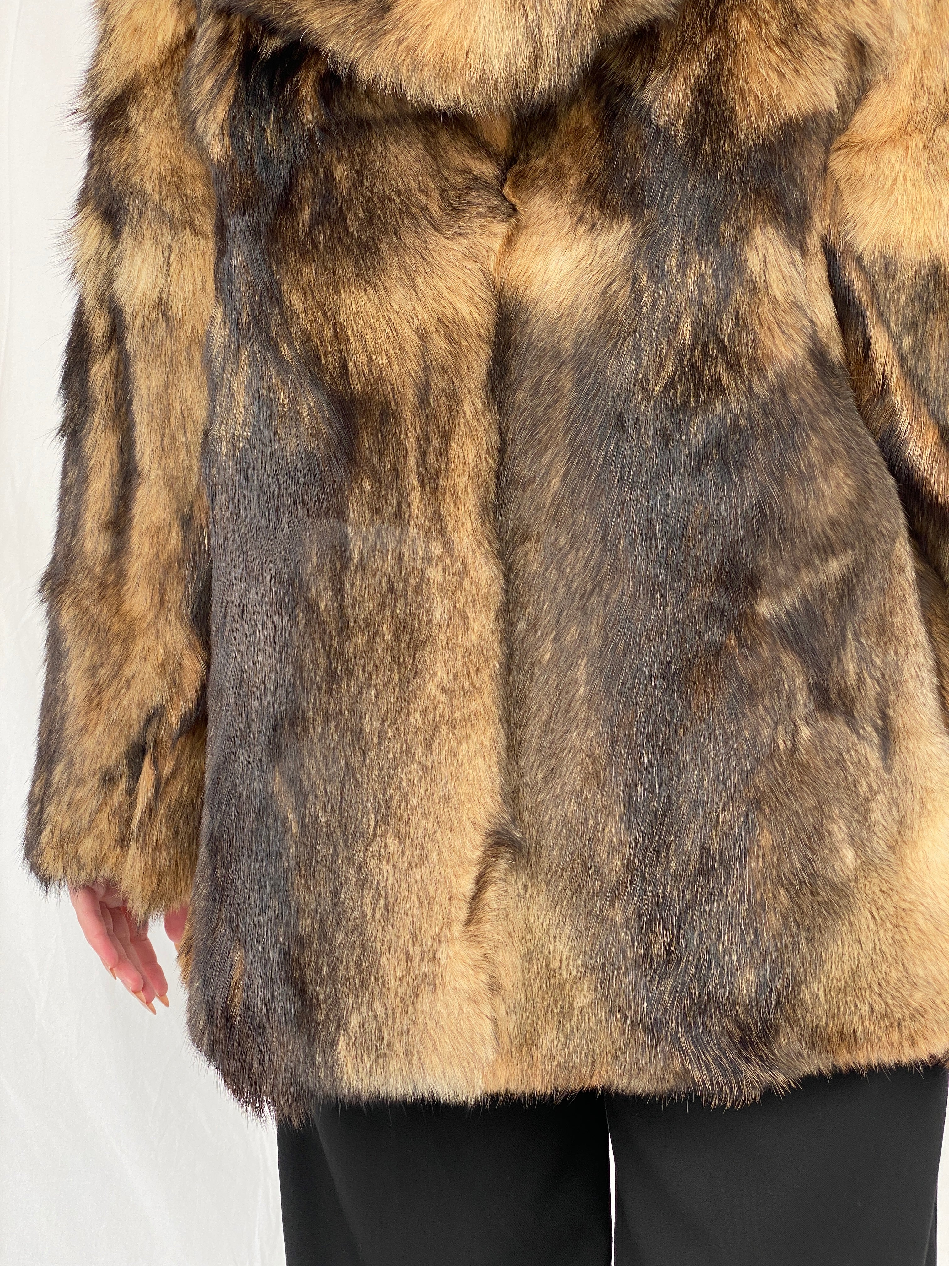 Luxurious Vintage Gaewolf Exclusive Real Fur Heavy Hooded Jacket - M - Balagan Vintage Coat 00s, Ayah, coat, fur jacket, rare find, rare vintage, silk, vintage coat, winter