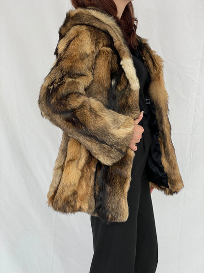 Luxurious Vintage Gaewolf Exclusive Real Fur Heavy Hooded Jacket - M - Balagan Vintage Coat 00s, Ayah, coat, Coats&Jackets, Deals, fur jacket, rare find, rare vintage, silk, vintage coat, winter