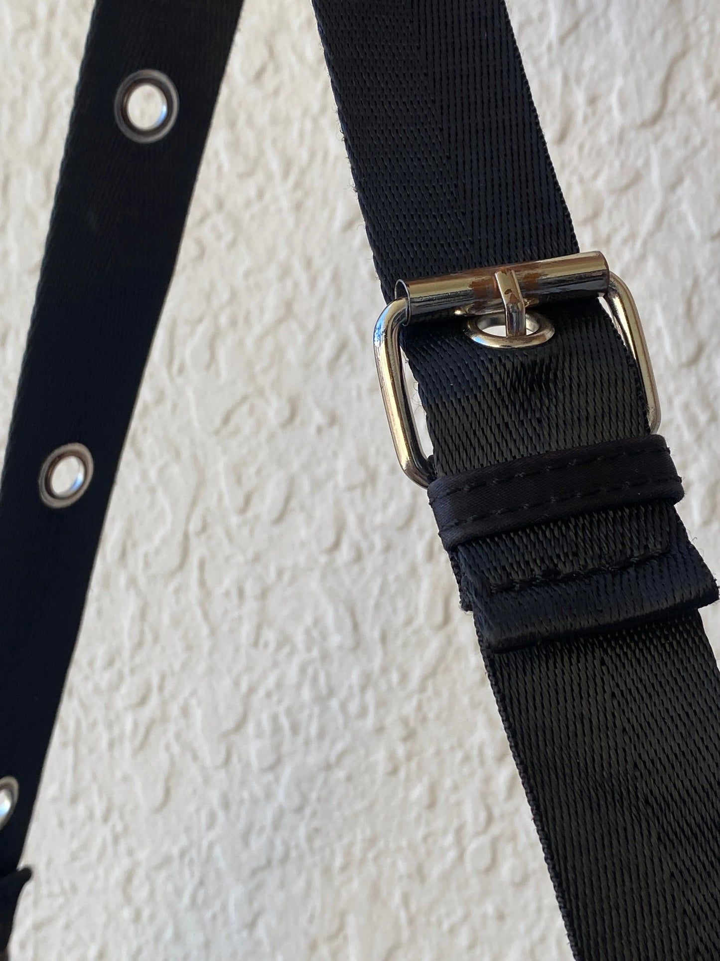 Mavi Black Nylon Goth Chains Shoulder Bag - Balagan Vintage Shoulder Bag 00s, bag, embellished bag, handbag, shoulder bag