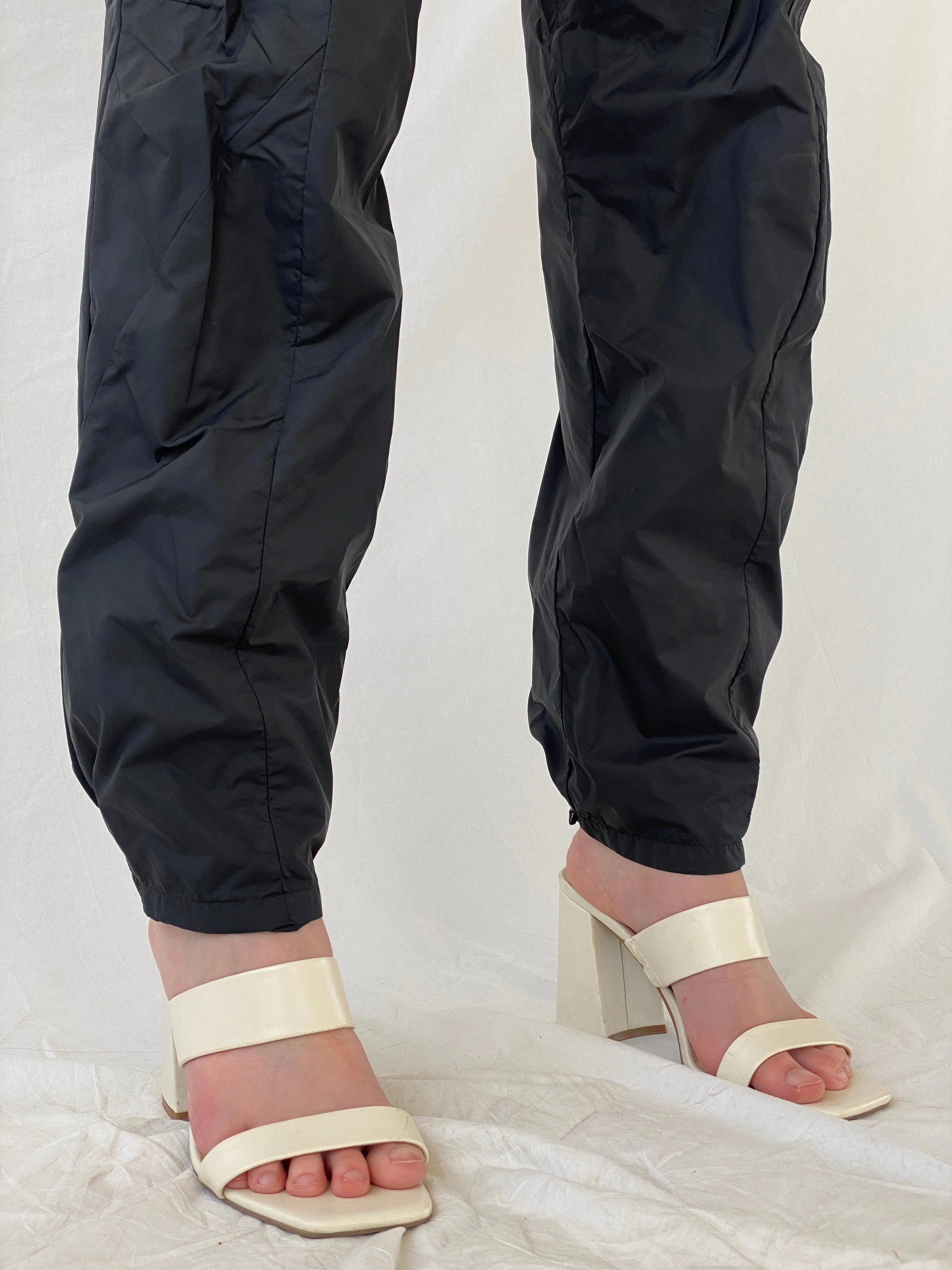 Nike Black Windbreaker Sportswear Women’s Track Pants - 2XL - Balagan Vintage Track Pants 80s, 90s, Ayah, consignment, Danadabbas, NEW IN, vintage pants, windbreaker